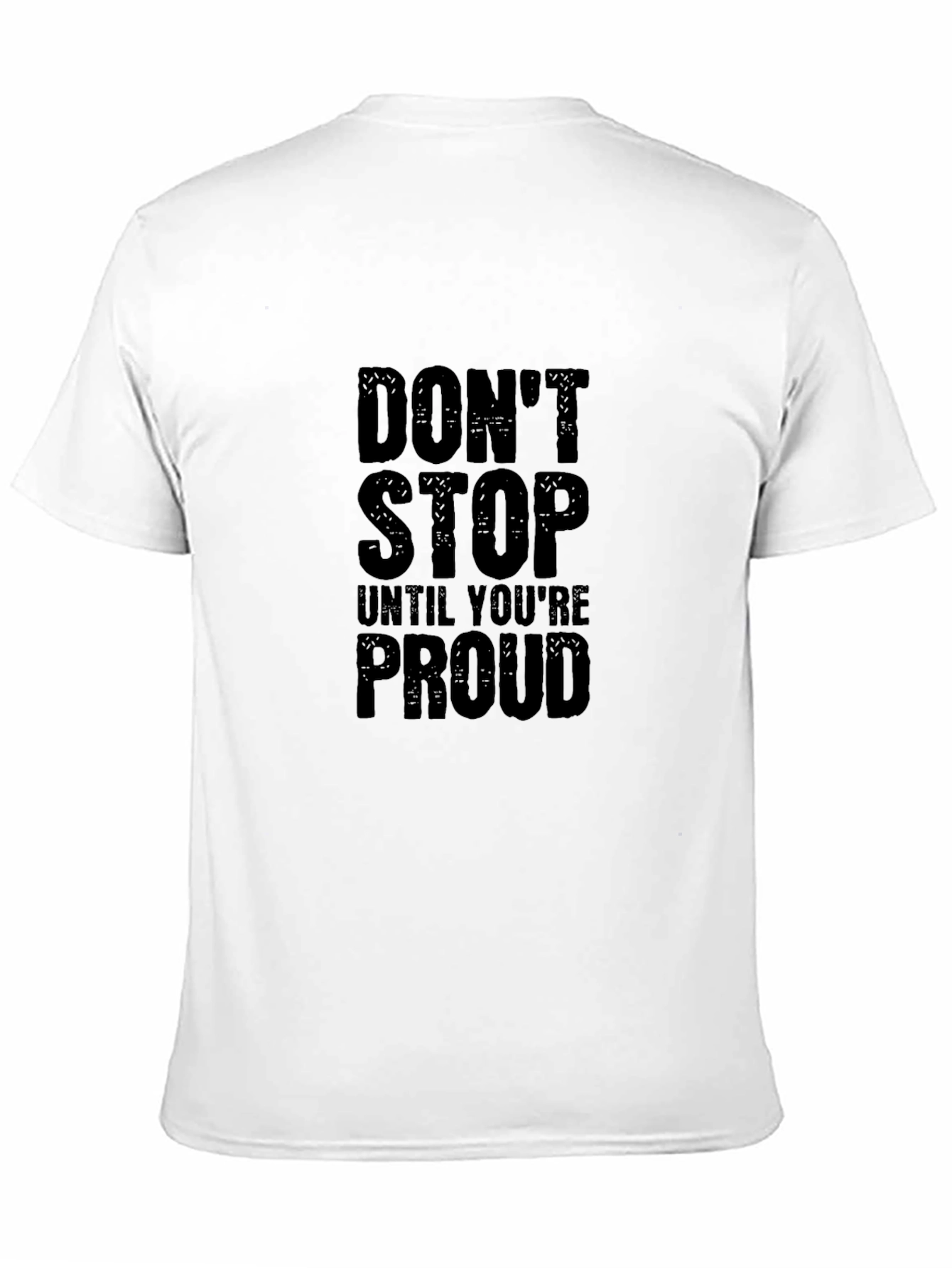 Black Motivational 'Don't Stop' Graphic Tee - Black Cotton view 11