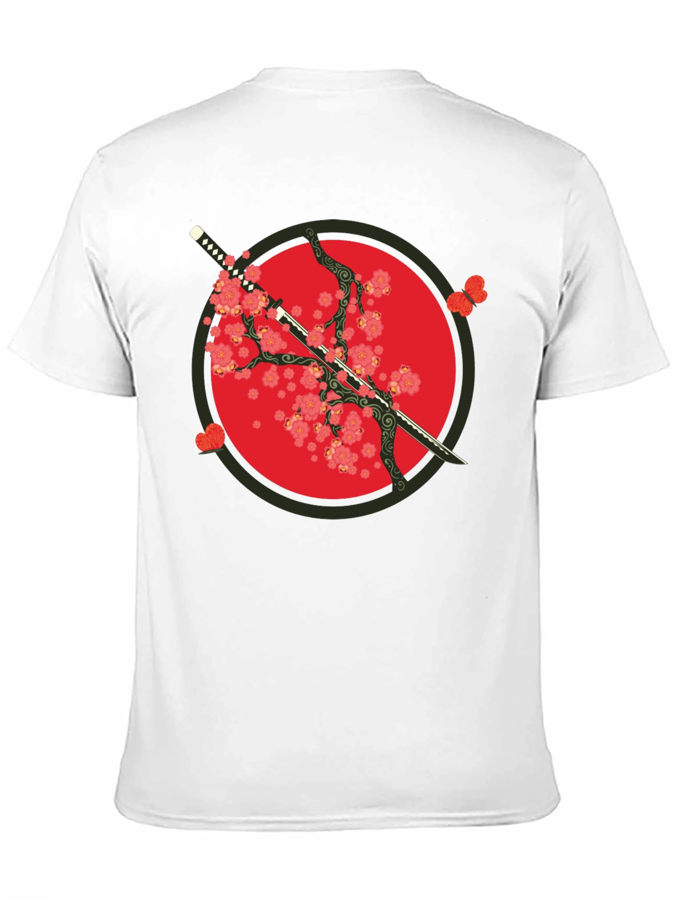 Black Katana & Blossom Graphic Tee view 11