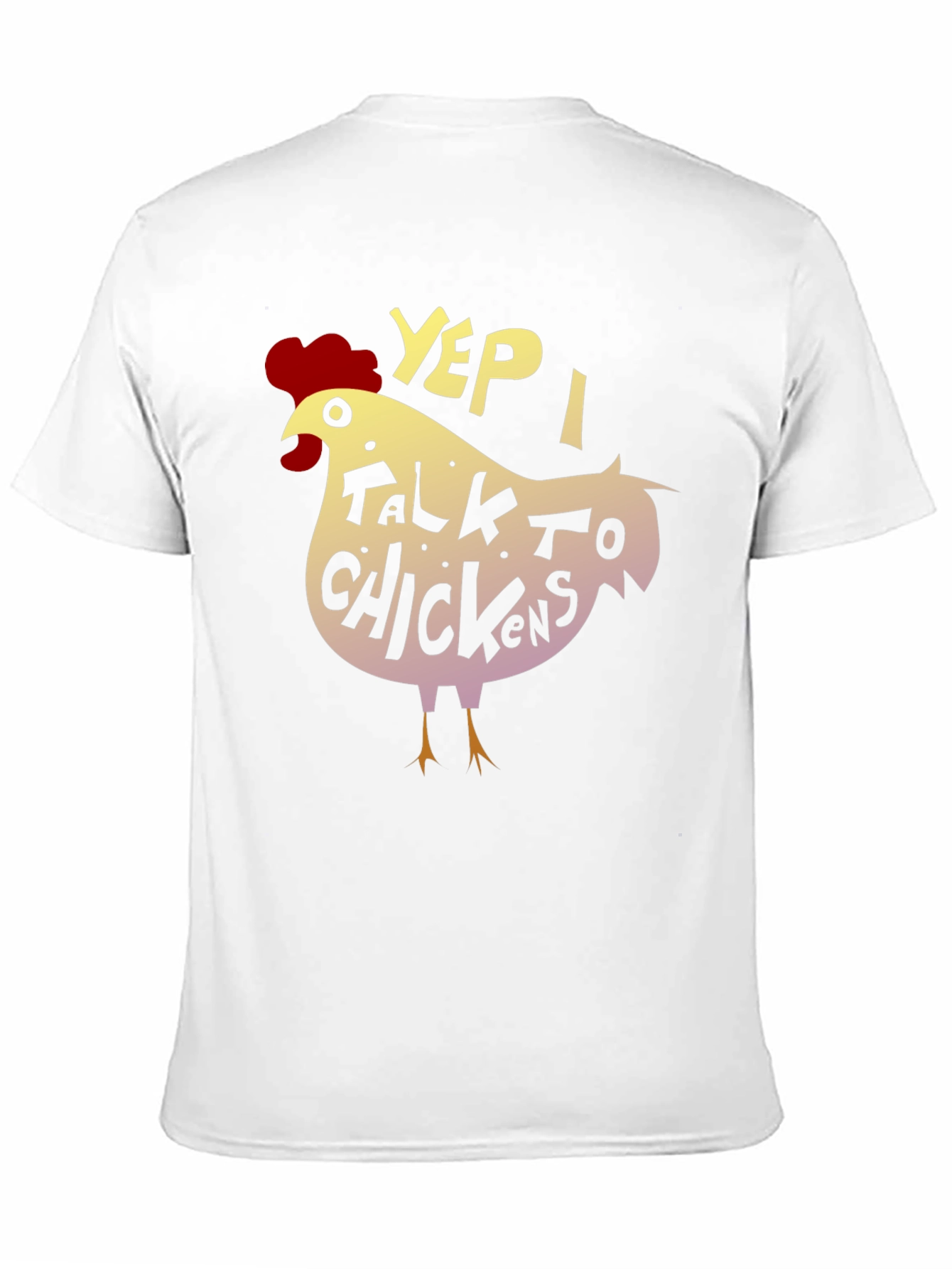Black Yep, I Talk to Chickens - Novelty Graphic T-Shirt view 11