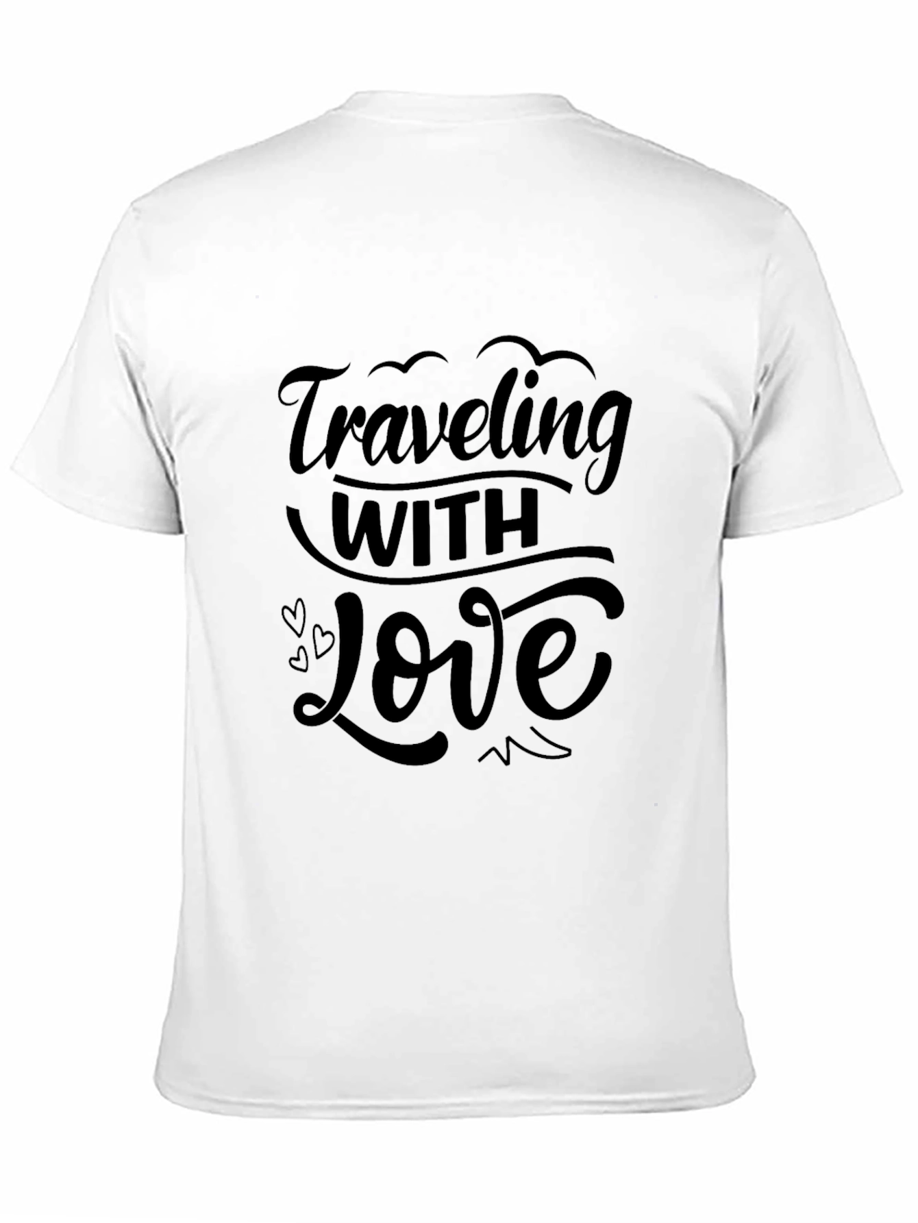 Black Traveling with Love Black T-Shirt view 11