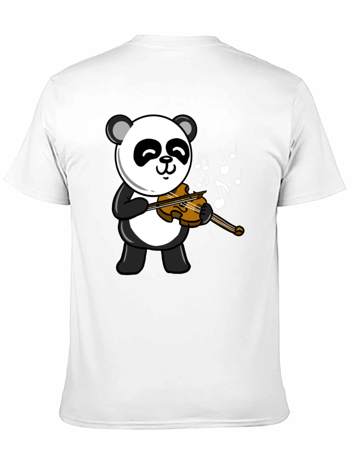 Black Panda Violinist Graphic T-Shirt view 11