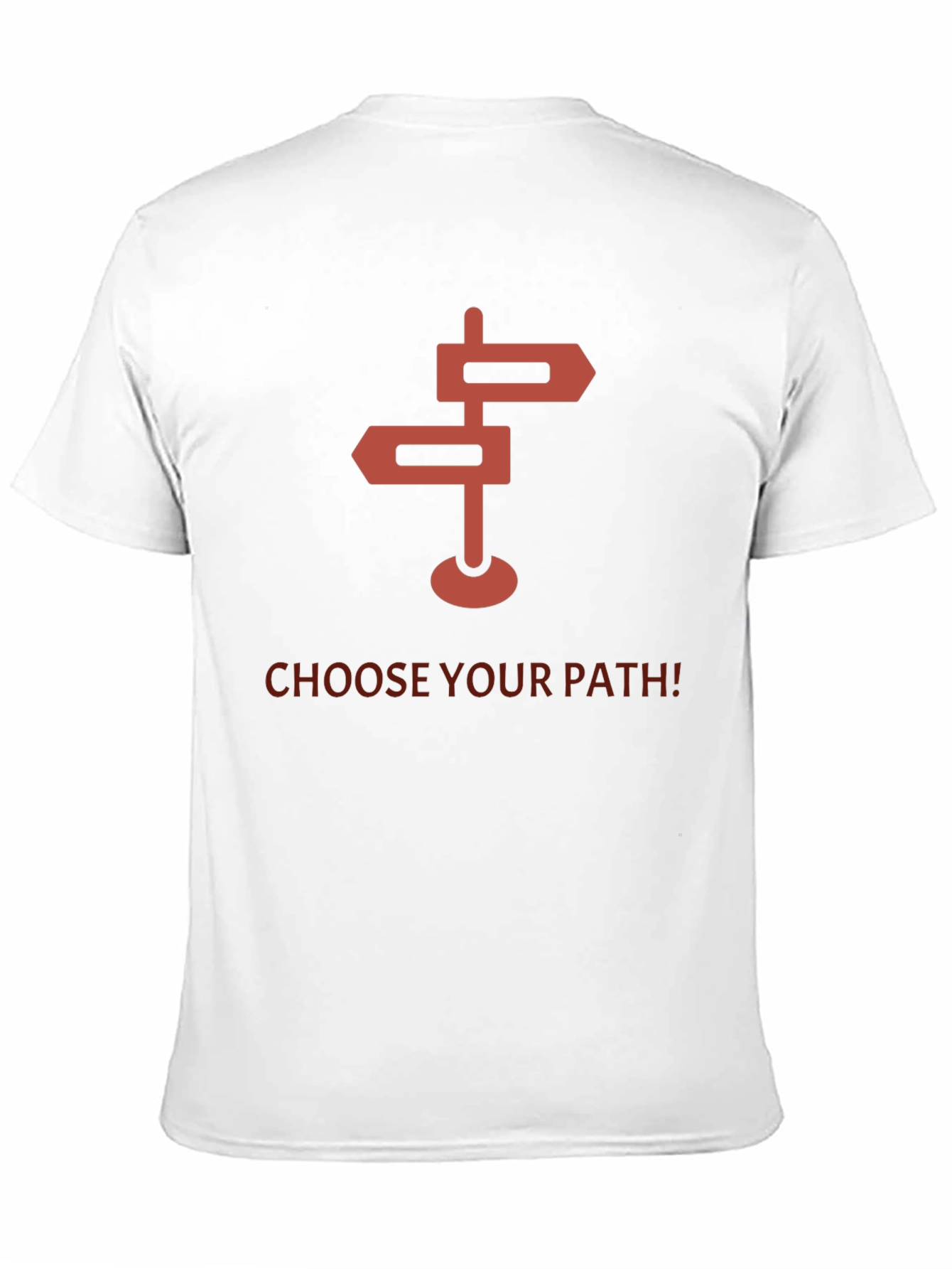 Black Choose Your Path Graphic Tee - Direction Sign Design view 11