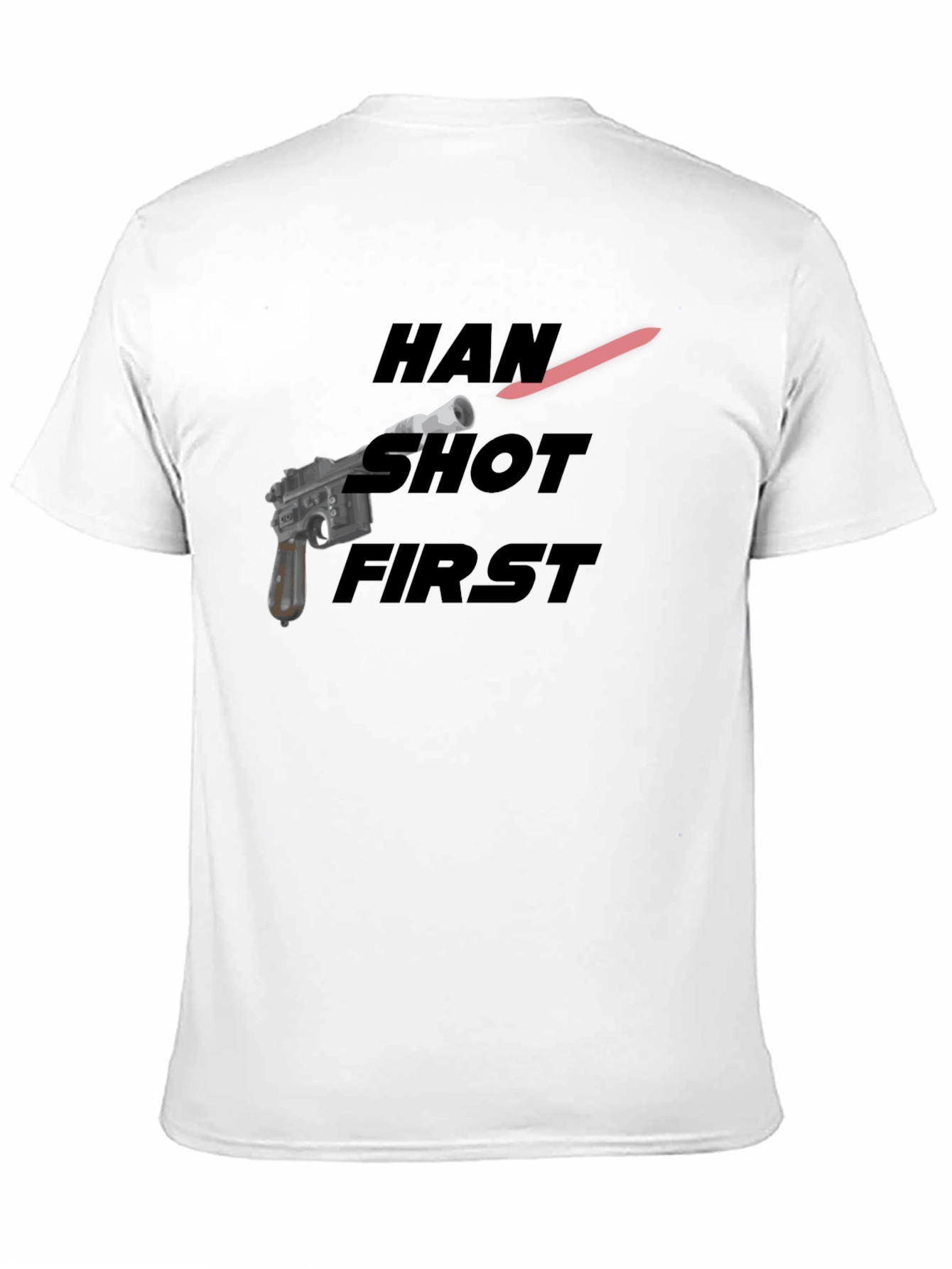 Black Han Shot First Graphic Tee - Black Cotton Blend view 11