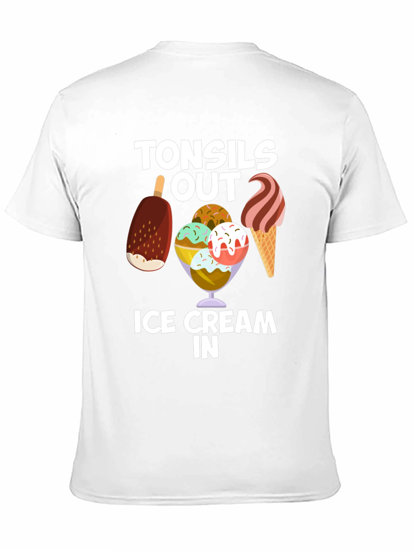 Black Tonsils Out Ice Cream In Graphic T-Shirt view 11