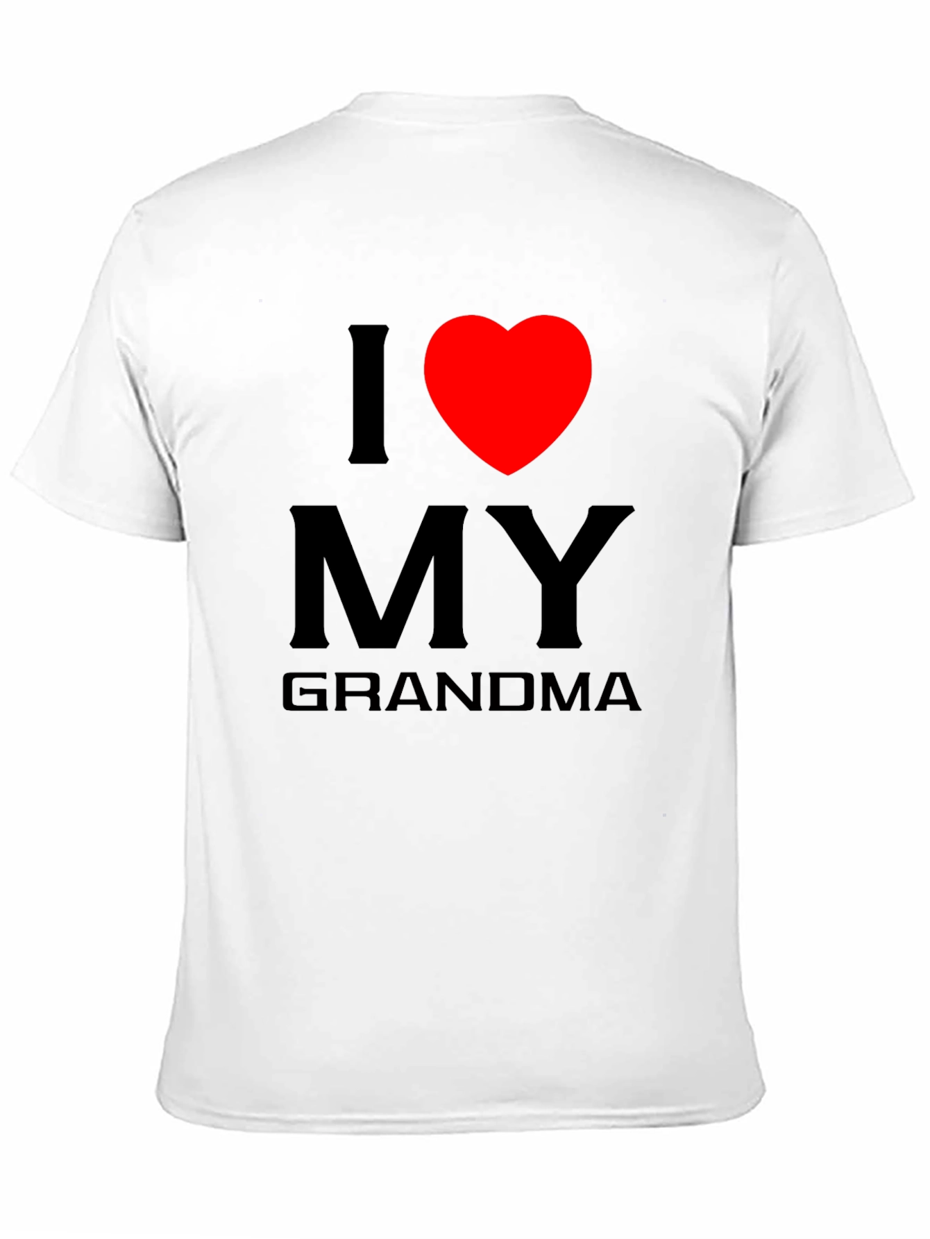 Black I Love My Grandma Black T-Shirt - Heart Graphic view 11