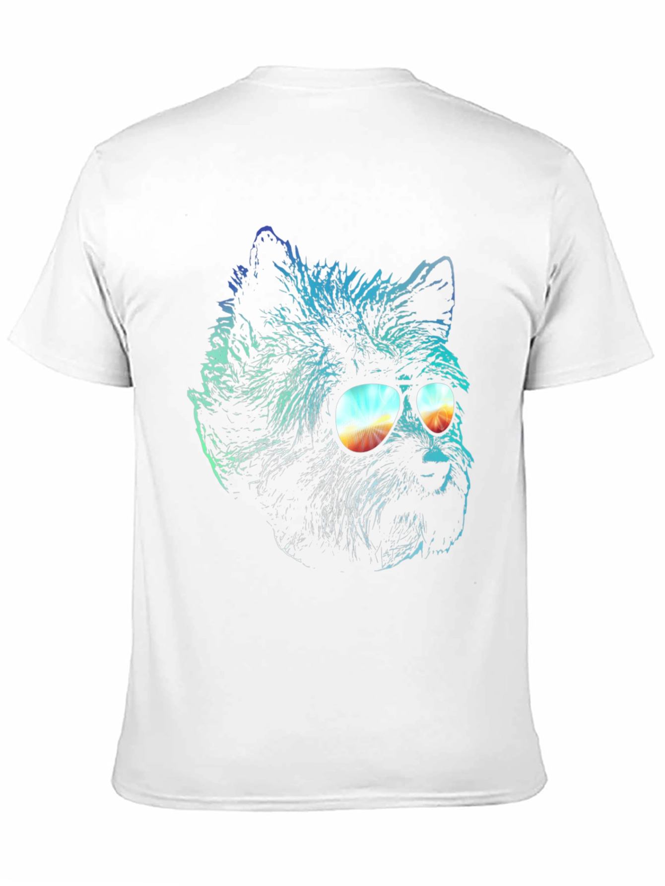 Black Cool Dog in Sunglasses Graphic T-Shirt view 11