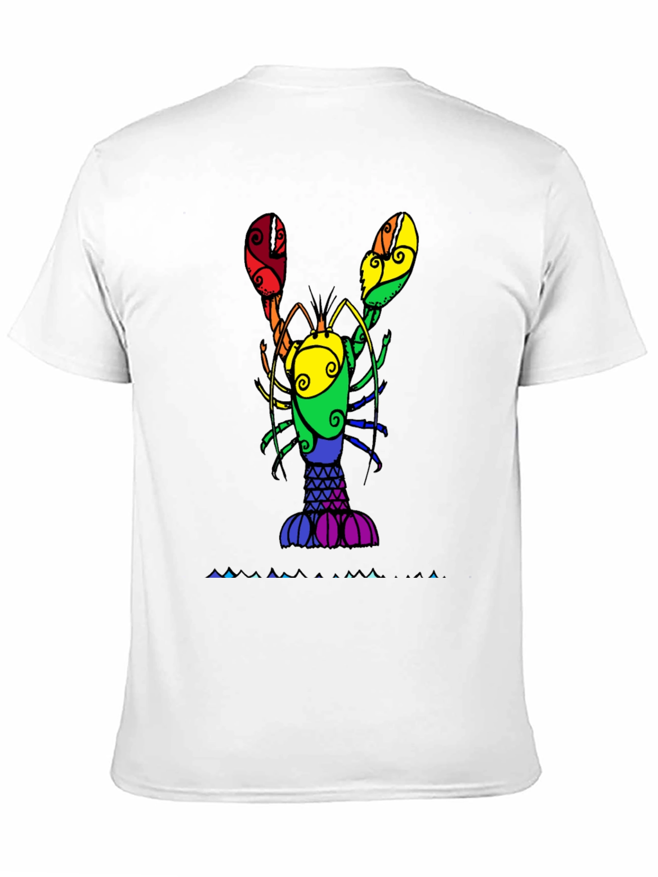 Black Rainbow Lobster Graphic Tee view 11