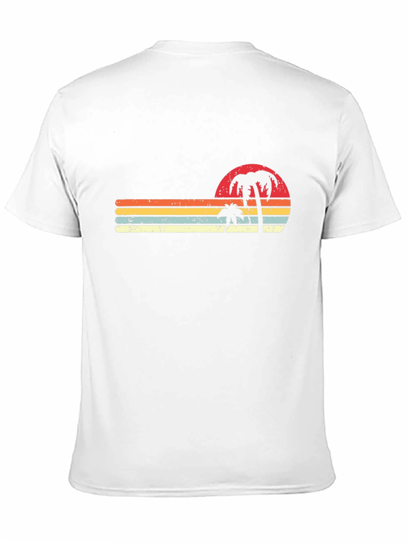 Black Retro Sunset Palm Tree T-Shirt view 11