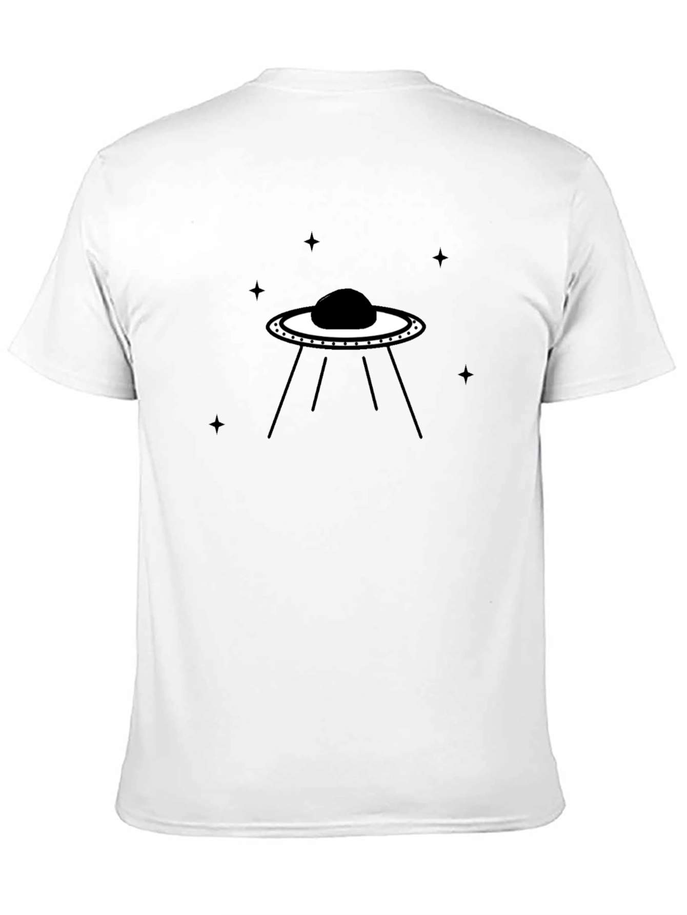 UFO Graphic Tee - Men's Black Cotton T-Shirt - 11