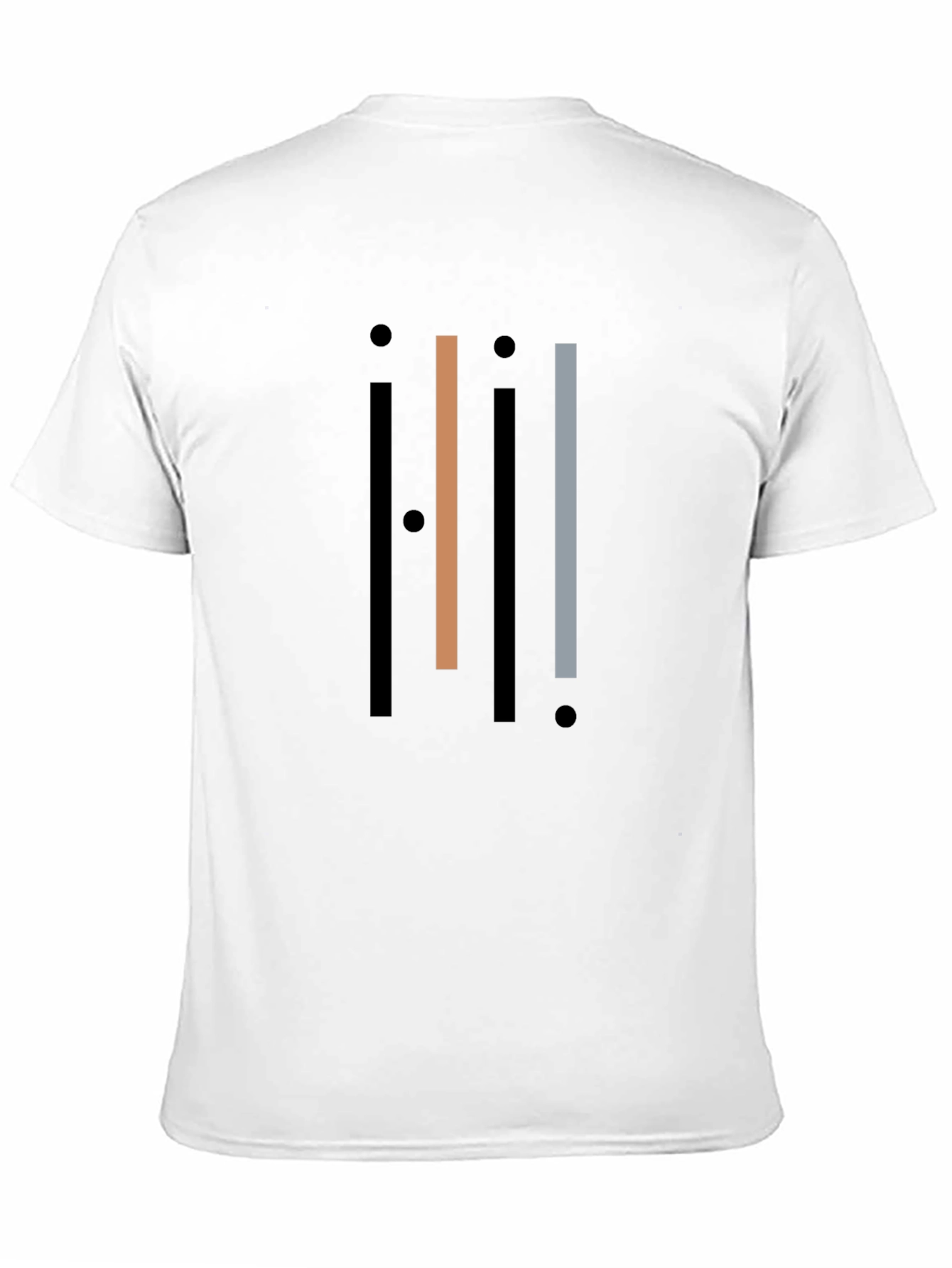 Black Abstract Lines Graphic Tee - Modern Minimalist Design view 11