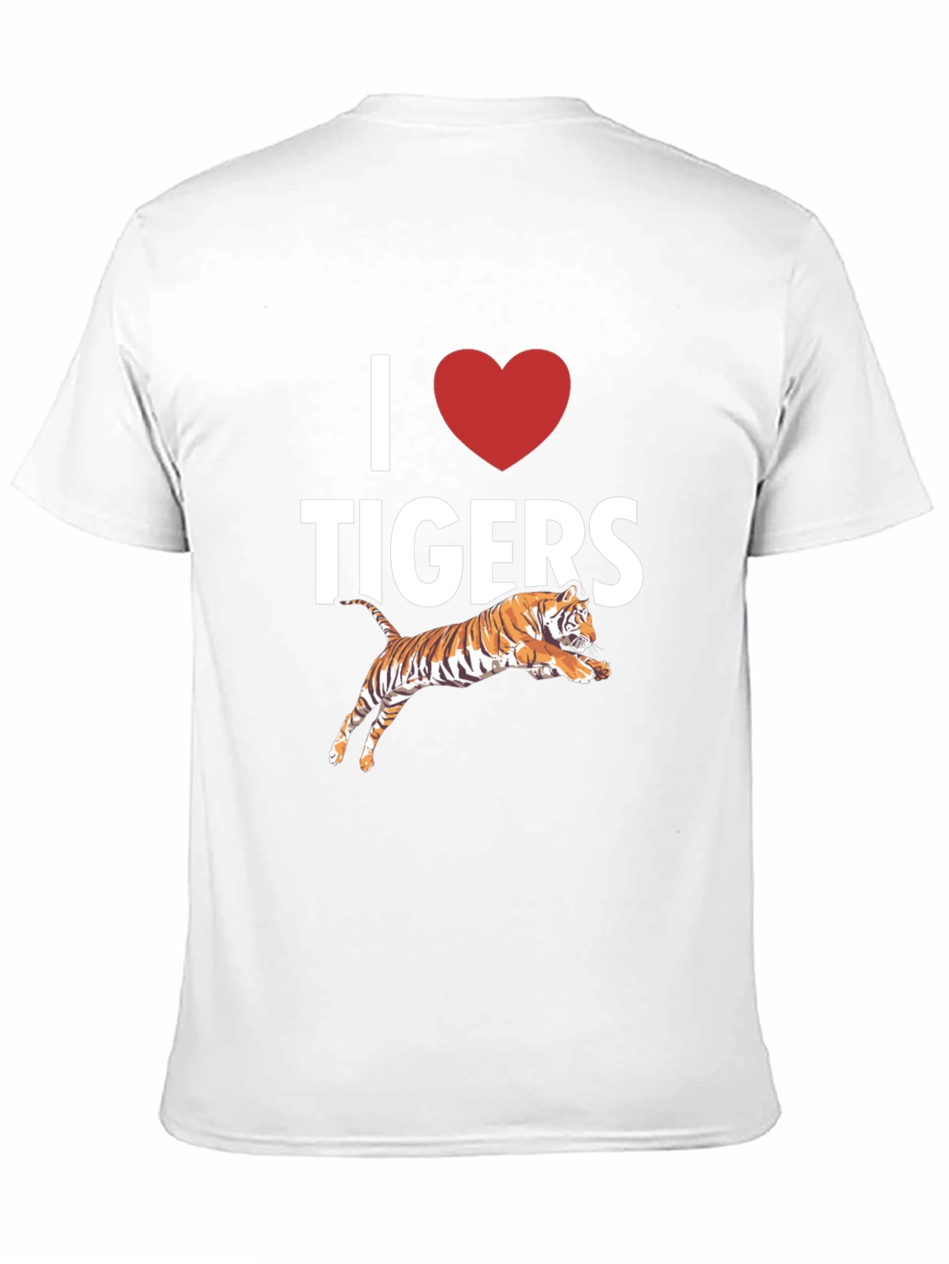 Black I Love Tigers Graphic T-Shirt view 11