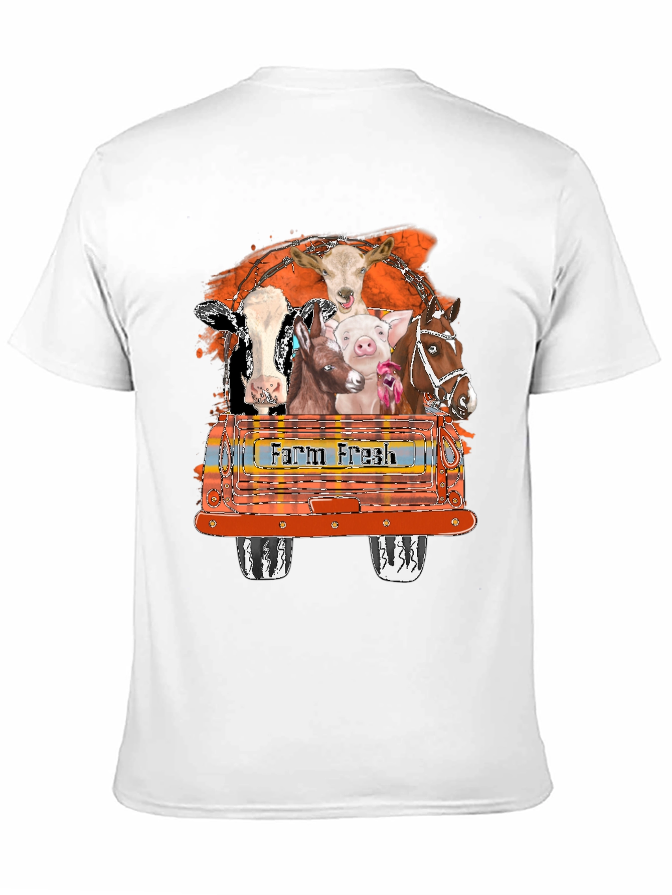 Black Farm Fresh Animals Black T-Shirt view 11
