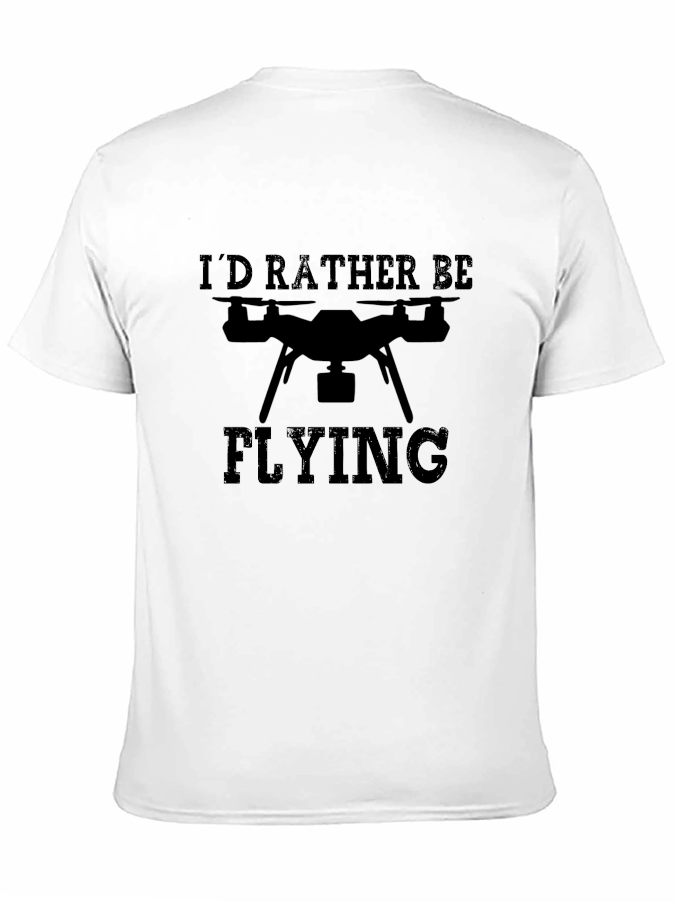 Black I'd Rather Be Flying Drone Graphic Tee view 11