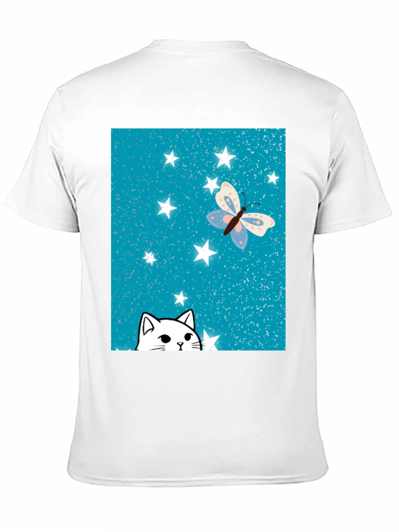 Cat & Butterfly Graphic Tee - 11