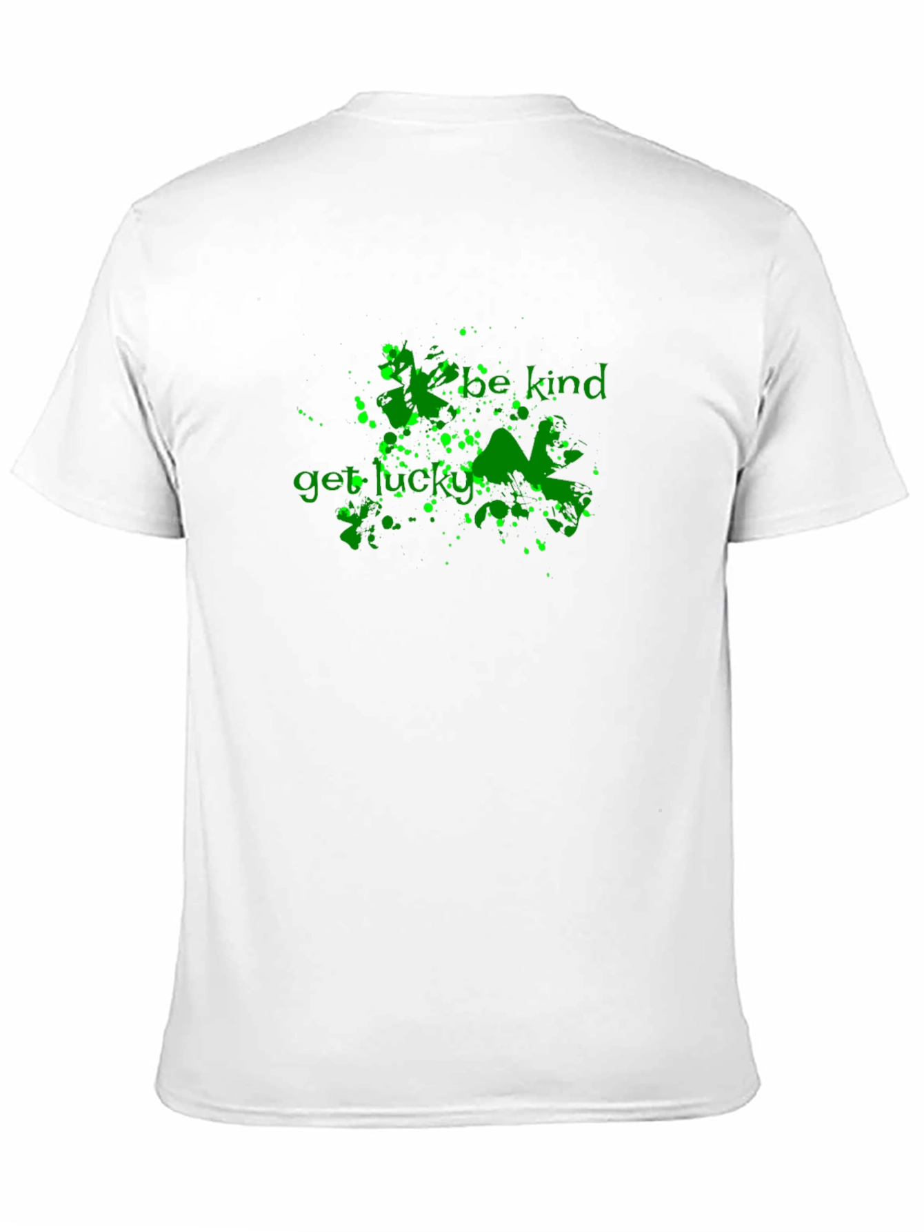 Black Be Kind Get Lucky Green Graphic Black T-Shirt view 11