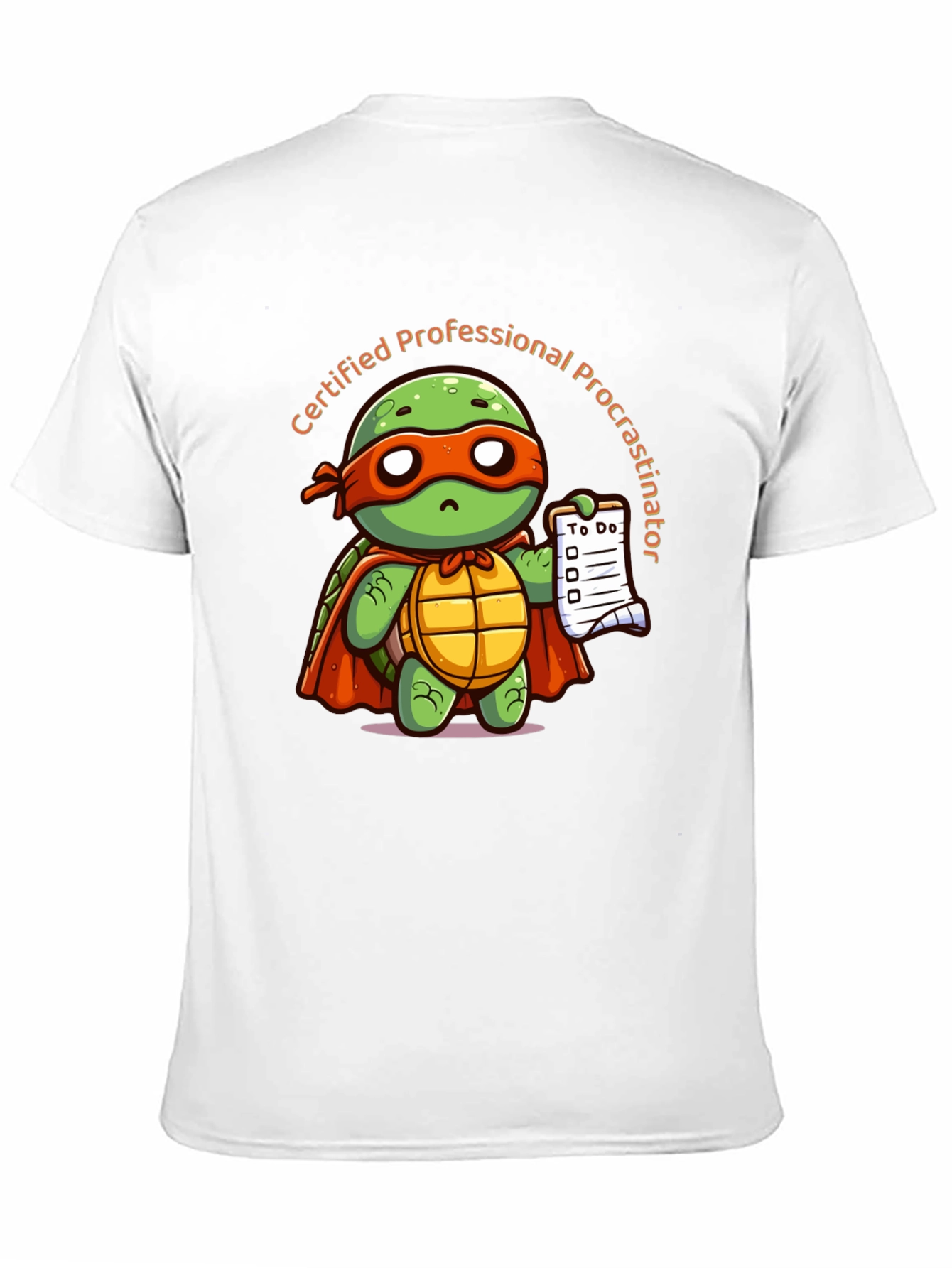 Black Procrastination Turtle T-Shirt view 11
