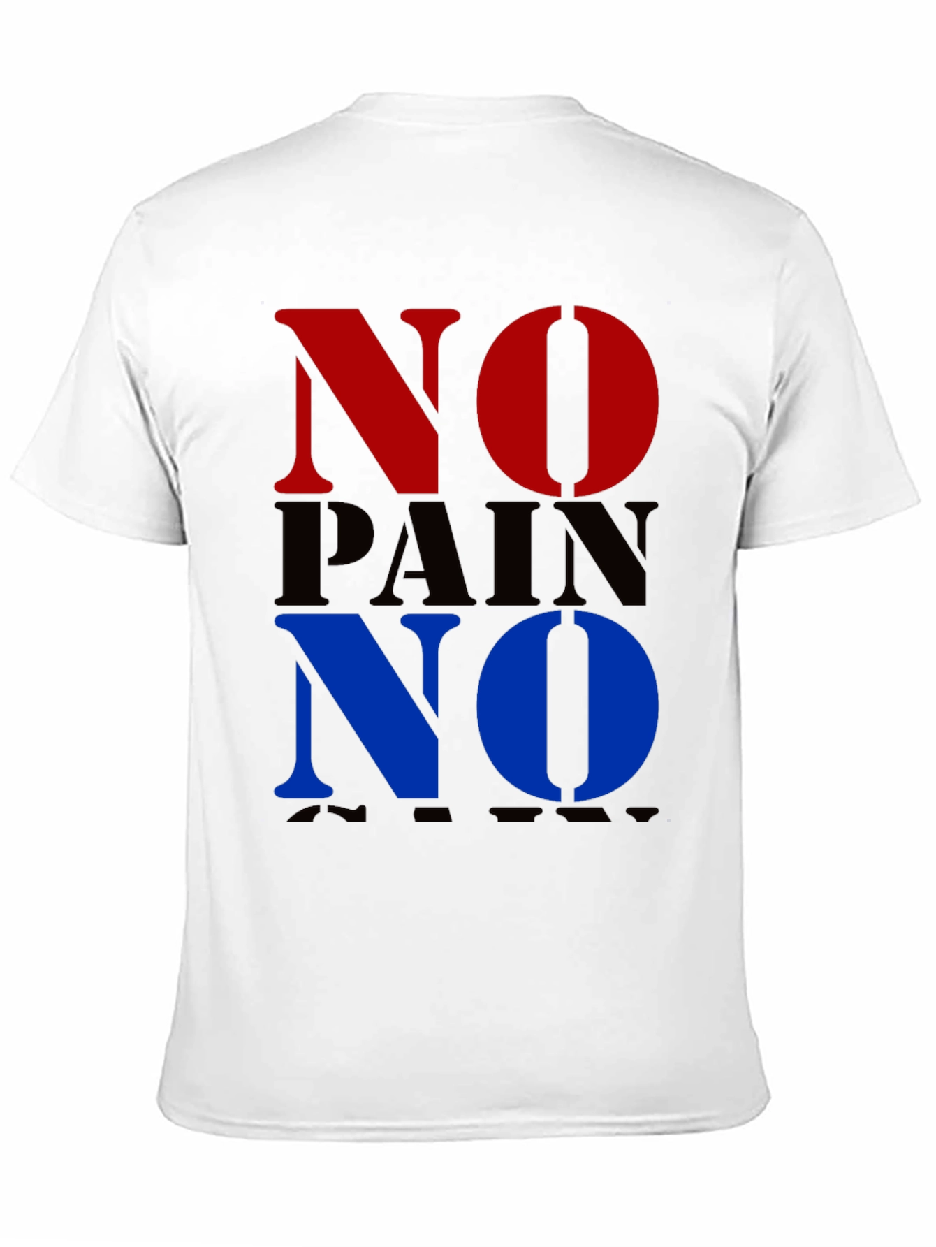Black No Pain No Gain Graphic T-Shirt view 11