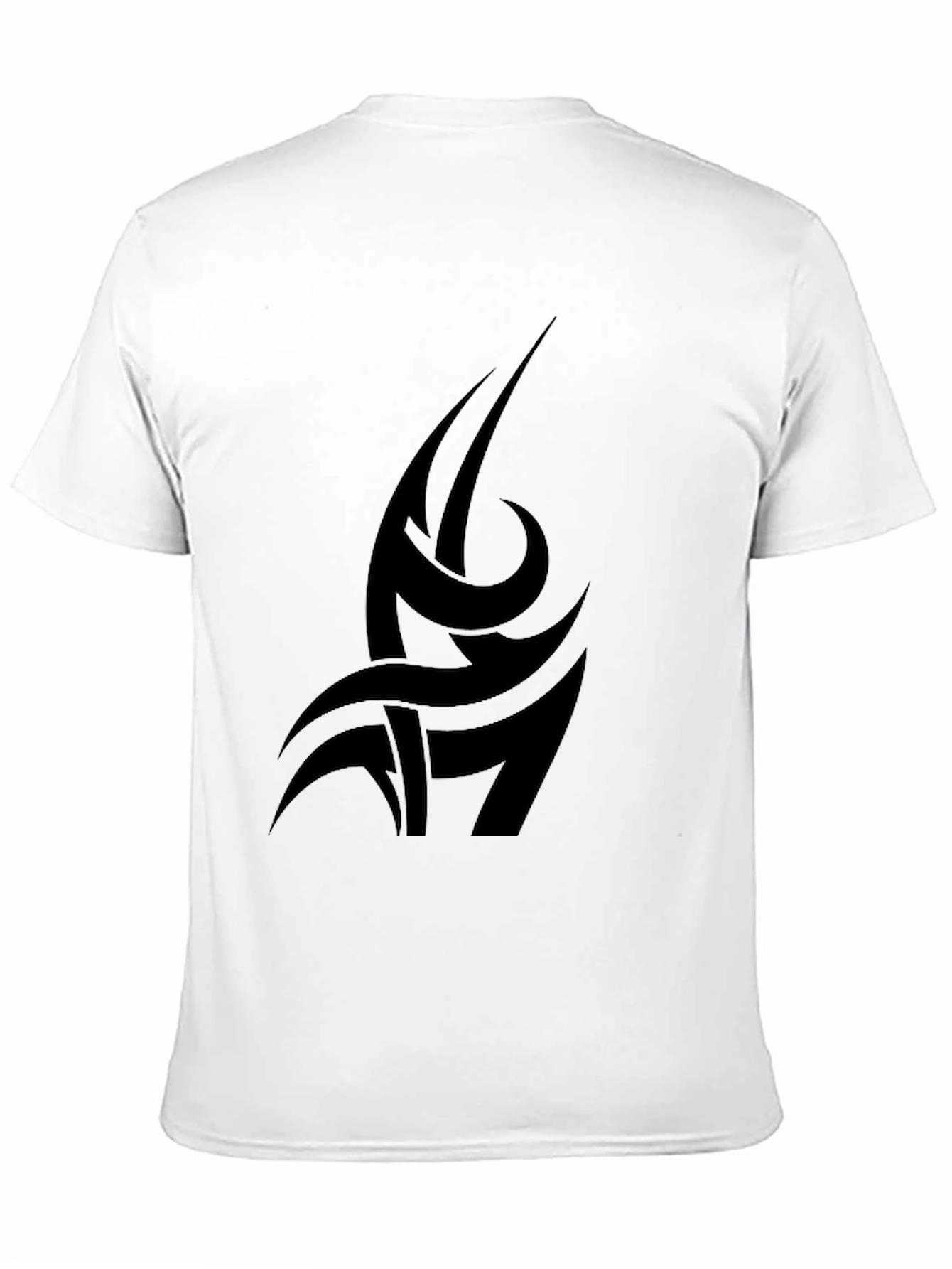 Black Men's Black Graphic Tee - Tribal Design view 11