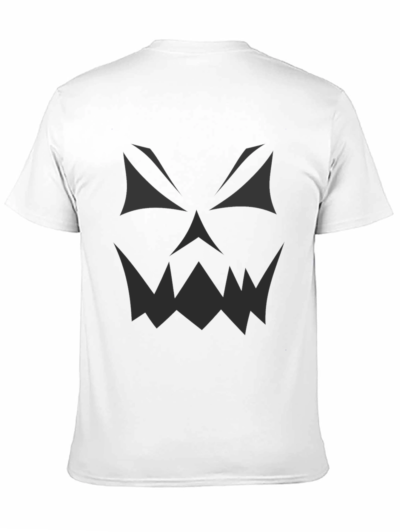 Black Men's Black Halloween Pumpkin Face T-Shirt view 11