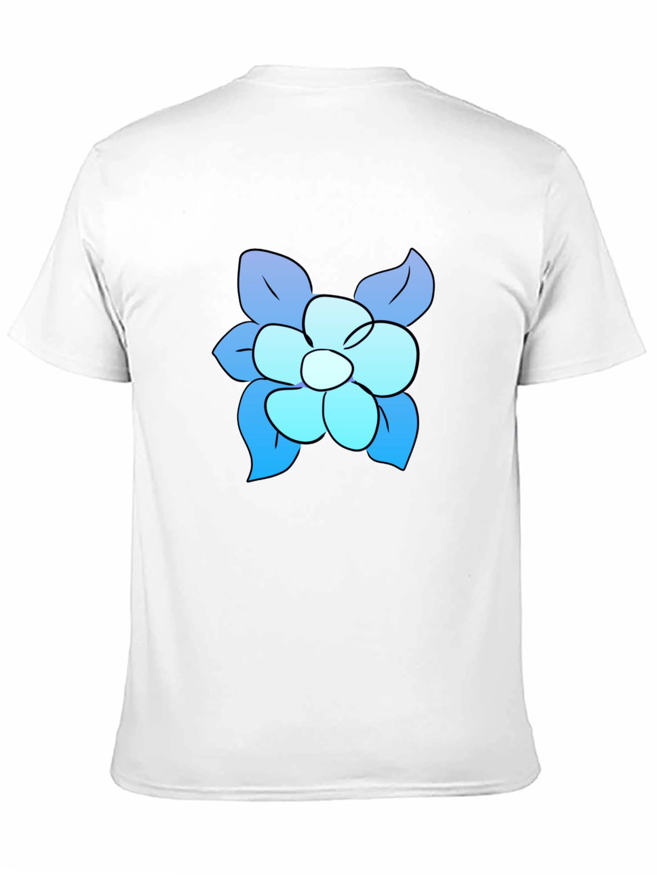 Black Blue Flower Graphic Tee - Casual Comfort view 11