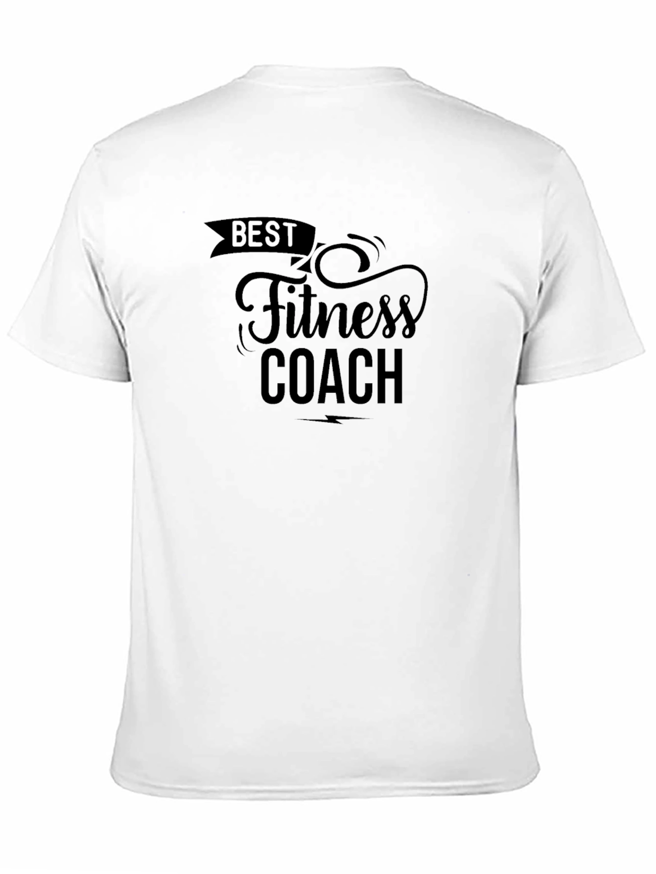 Black Best Fitness Coach T-Shirt - Black Crew Neck Tee view 11