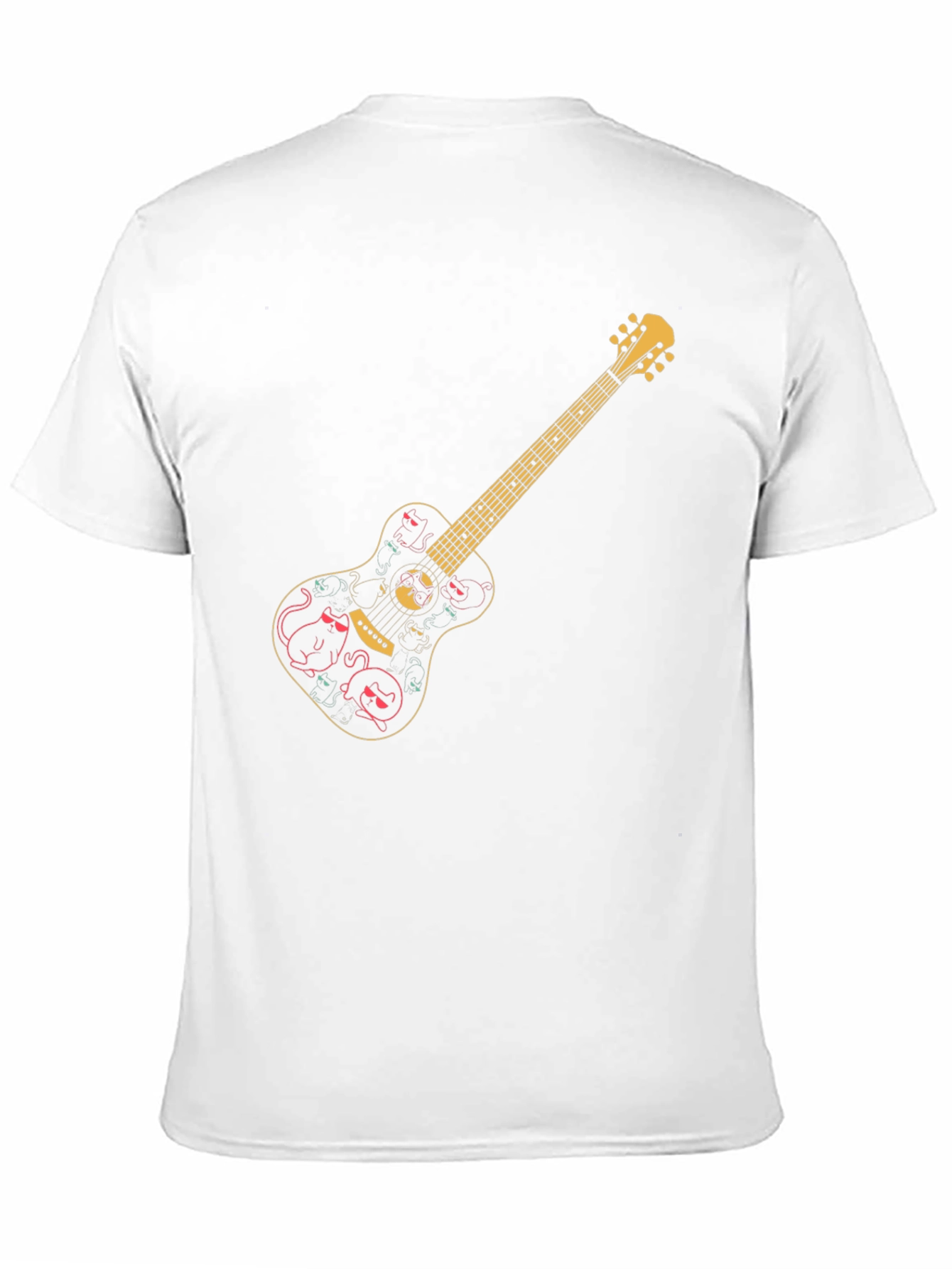 Black Guitar Cat Halloween T-Shirt view 11