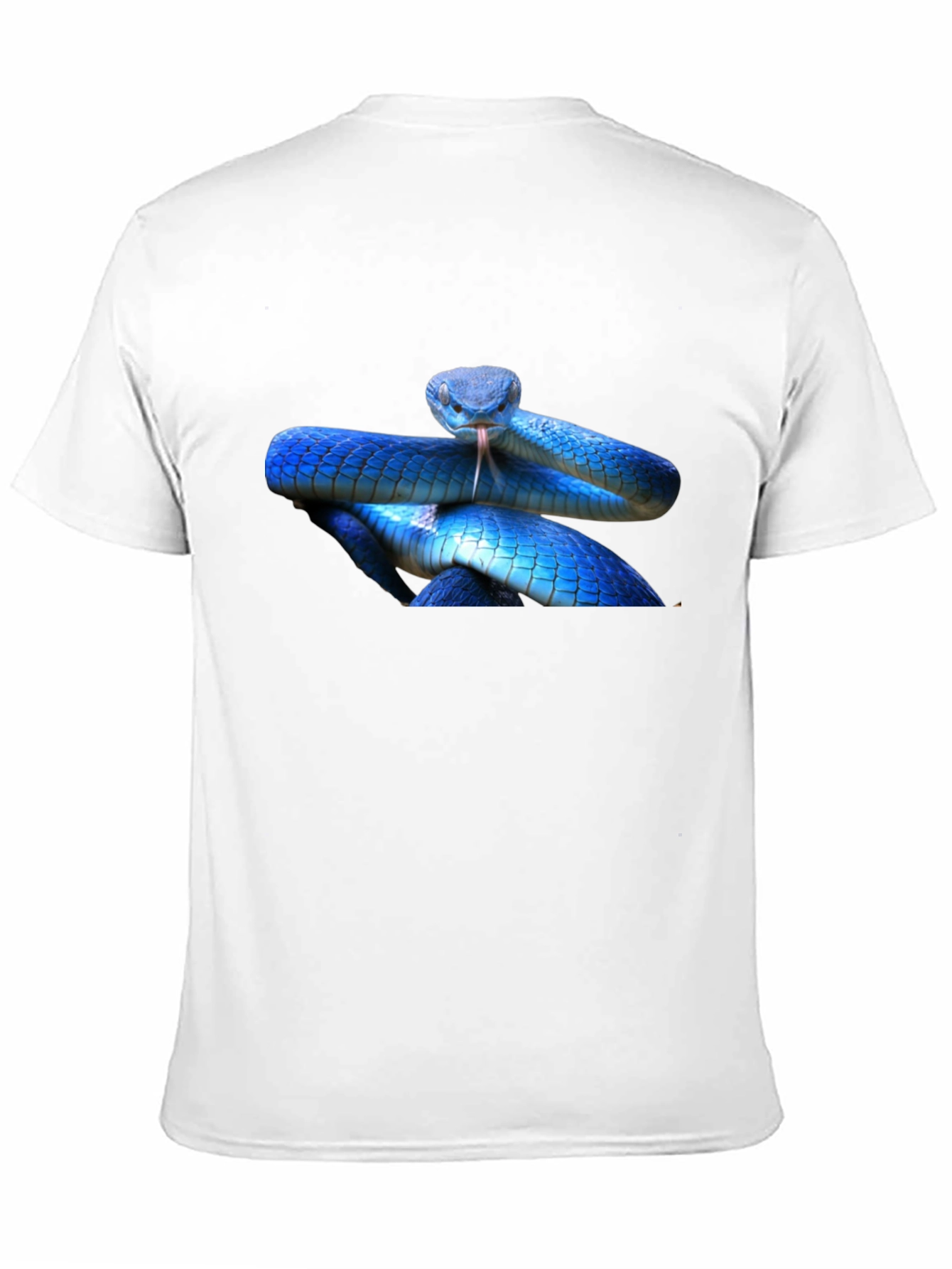 Black Blue Snake Graphic T-Shirt - Bold Reptile Design view 11