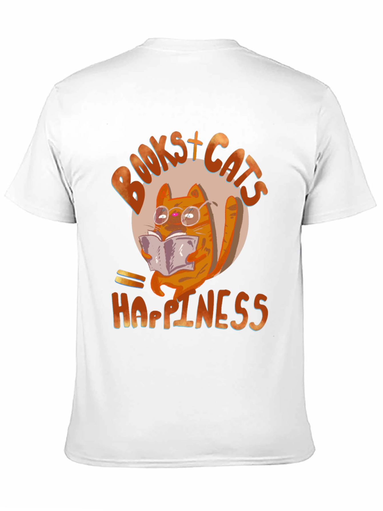 Black Books + Cats + Happiness Graphic Tee view 11