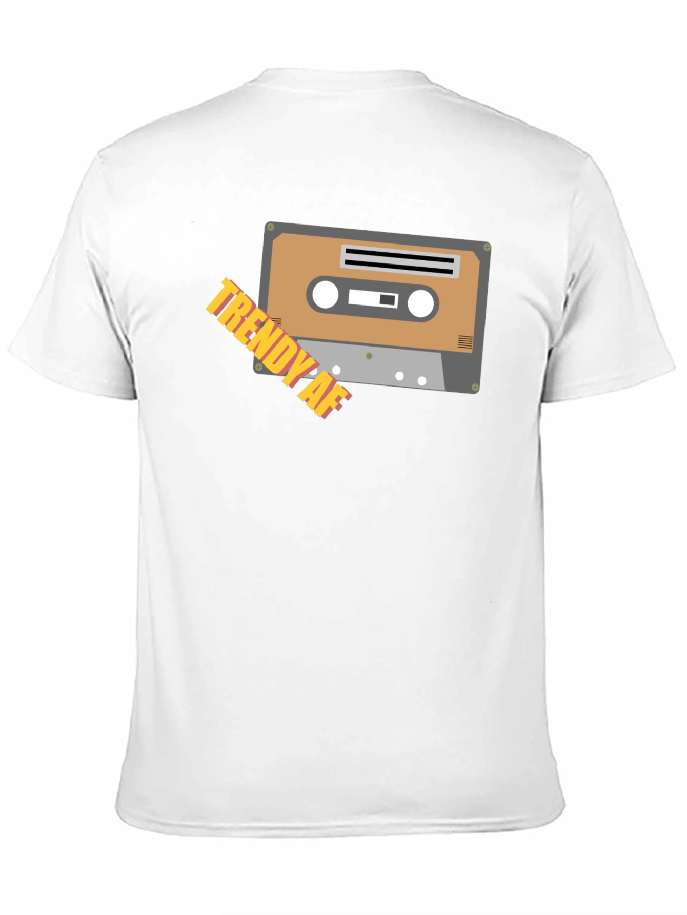 Black Trendy AF Cassette Tape Graphic Black T-Shirt view 11