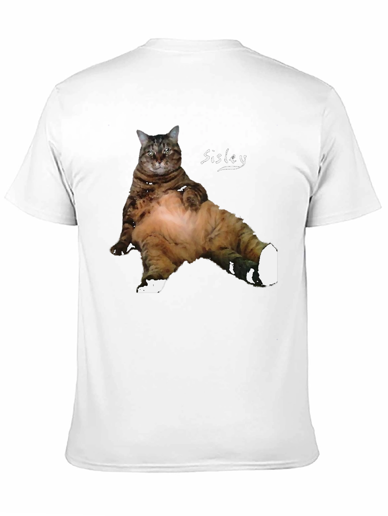 Black Funny Cat T-Shirt - Sisley Cat Design view 11