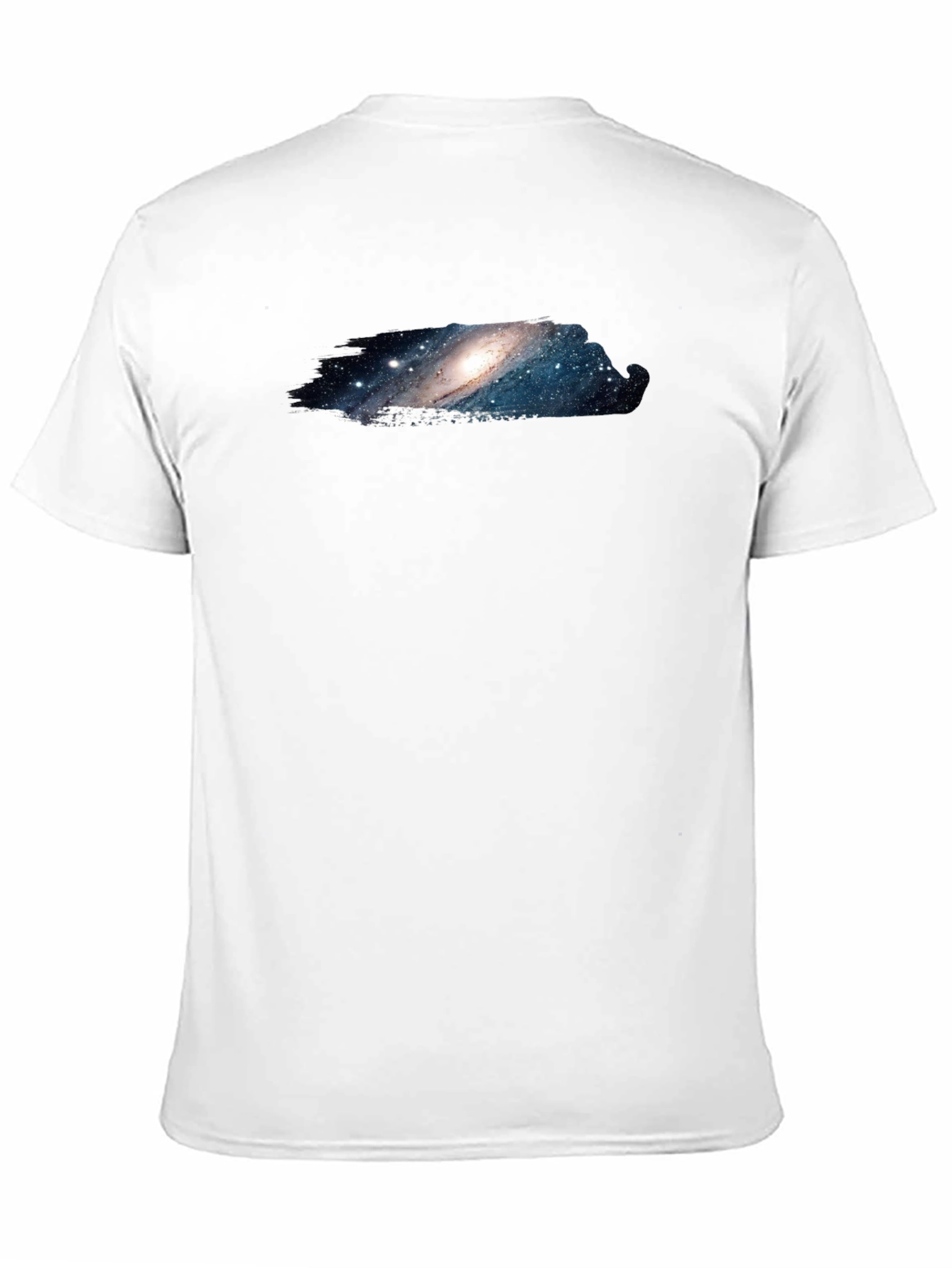 Black Galaxy Print Black T-Shirt view 11