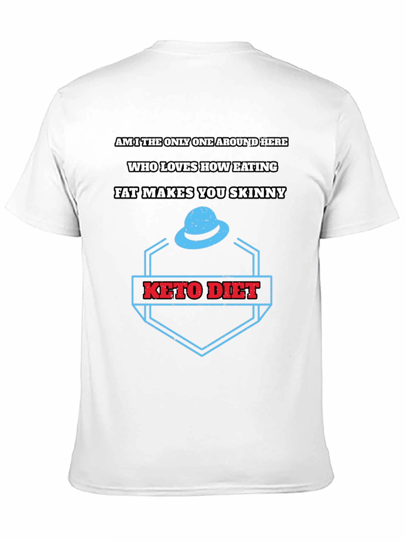 Black Keto Diet T-Shirt - Eat Fat Get Skinny Tee view 11