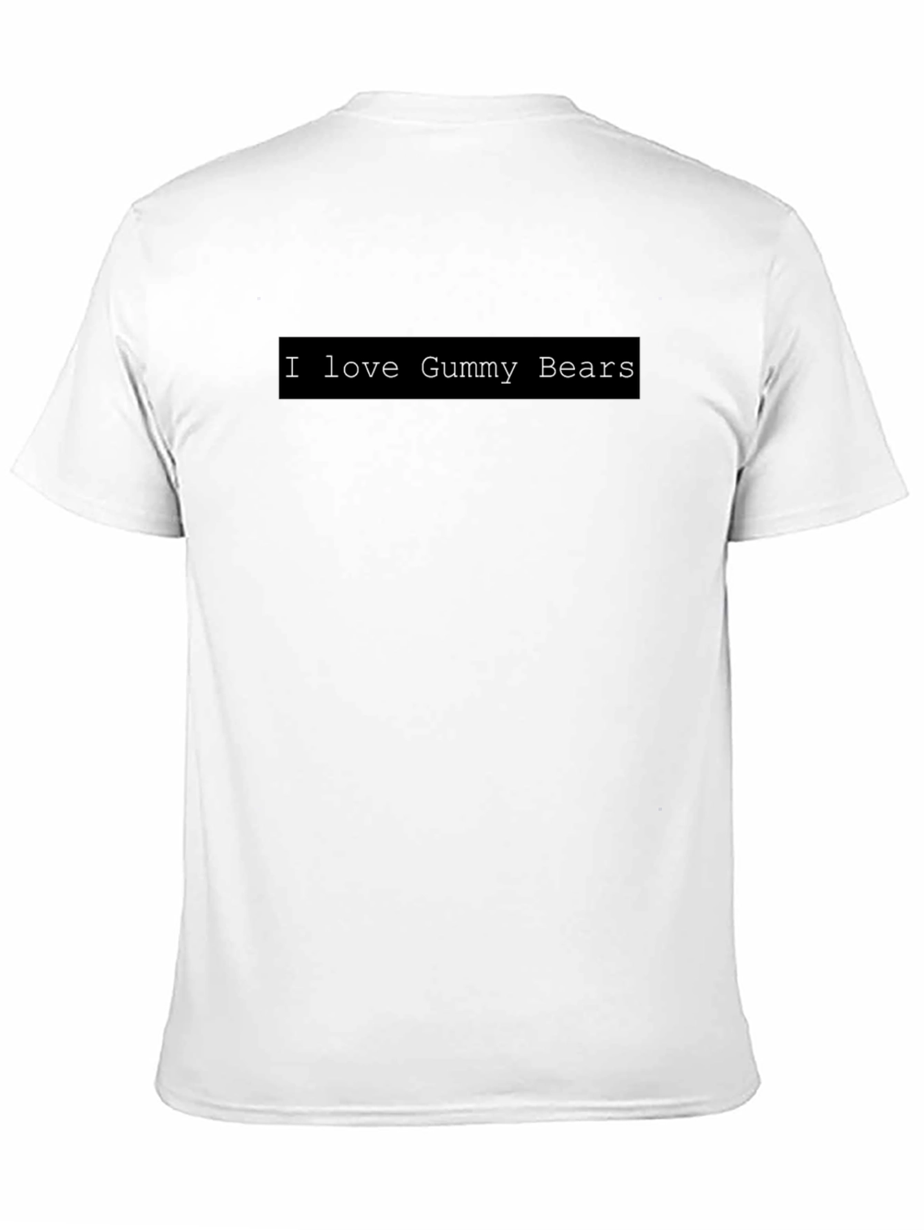 Black I Love Gummy Bears T-Shirt - Black Cotton Tee view 11