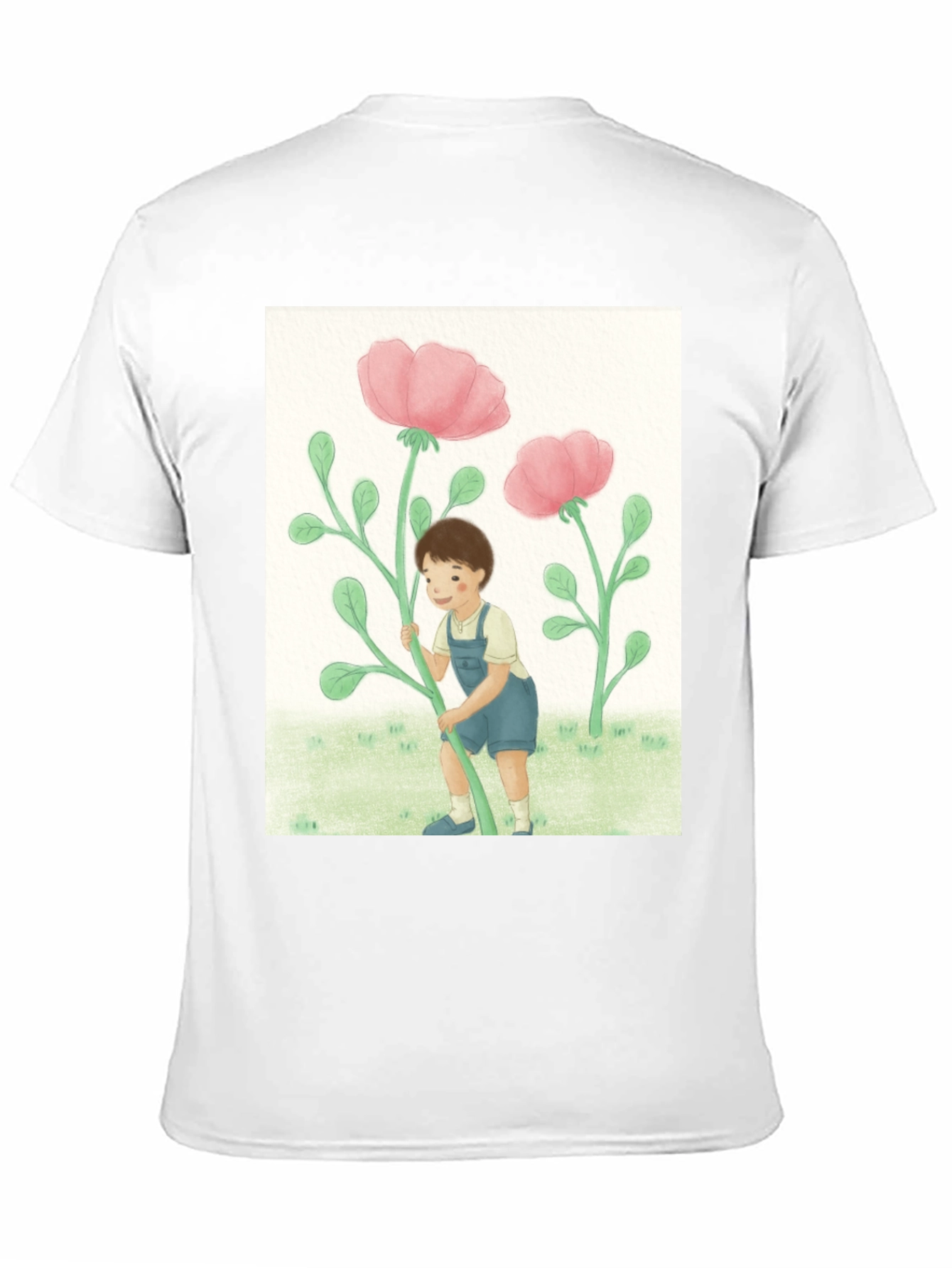 Black Boy with Flowers Black T-Shirt view 11