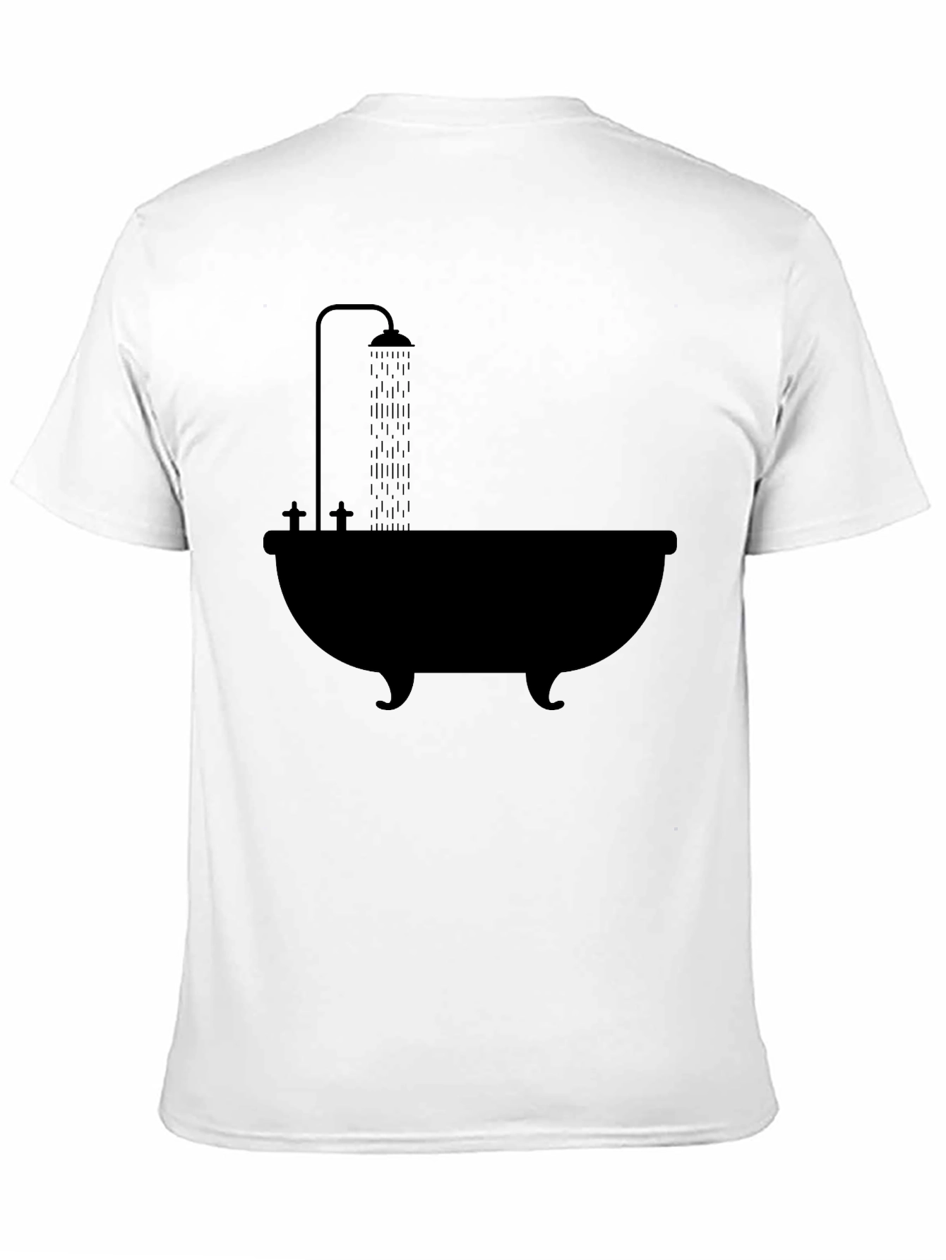 Black Bathtub Shower Graphic T-Shirt view 11