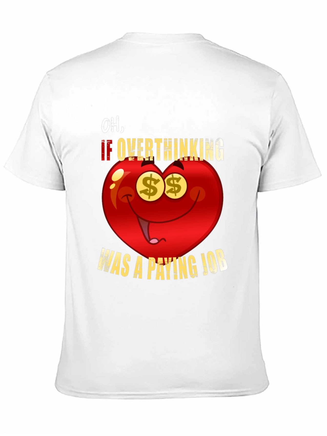 Black Overthinking Paying Job Funny Graphic Tee view 11