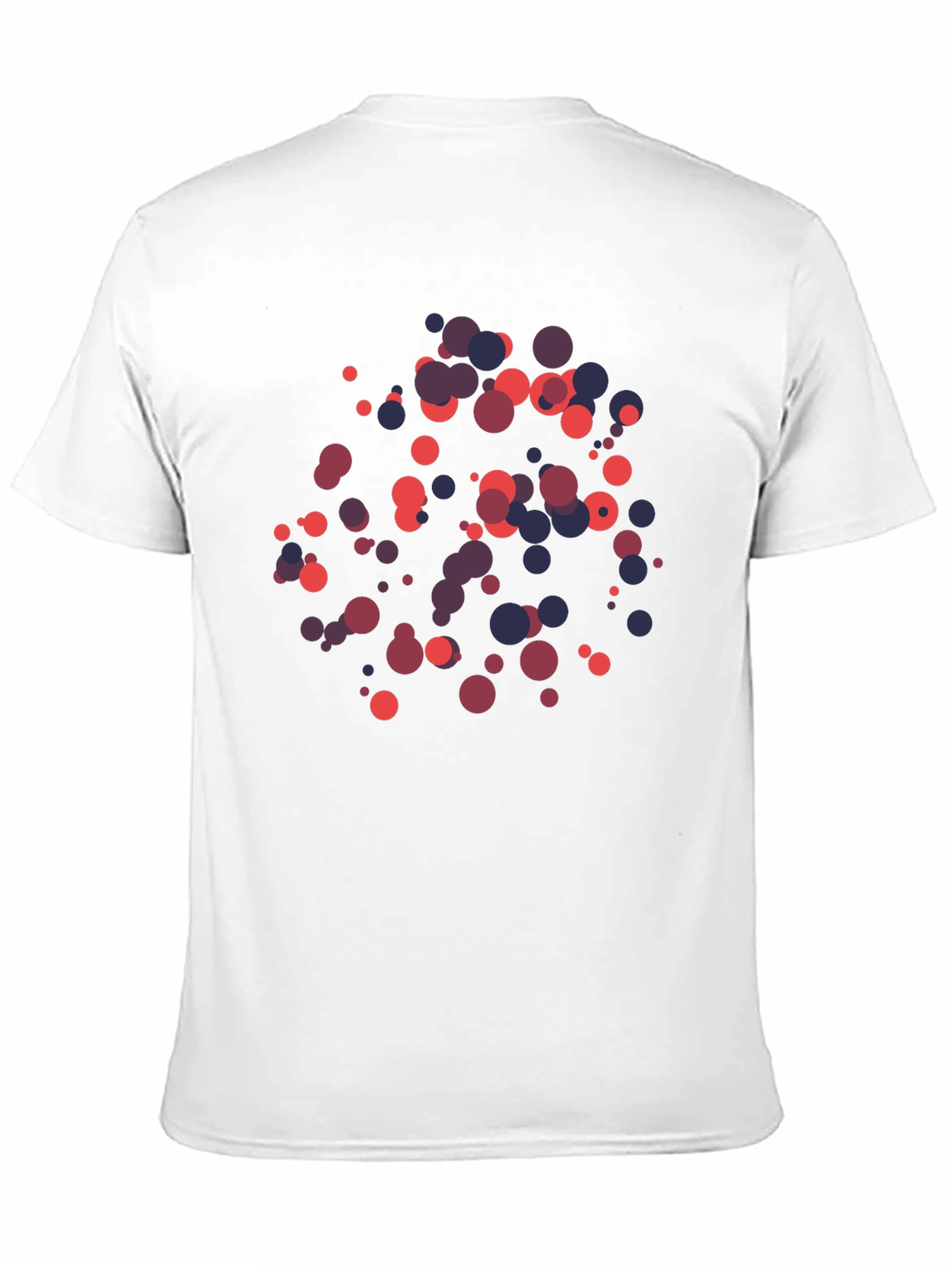 Black Modern Circle Pattern Black T-Shirt view 11