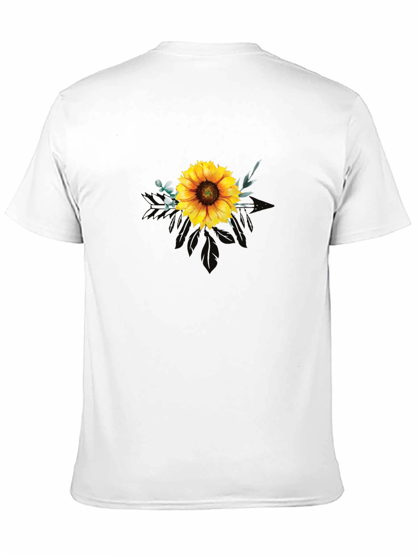 Black Sunflower Graphic Tee - Black Cotton Blend Shirt view 11