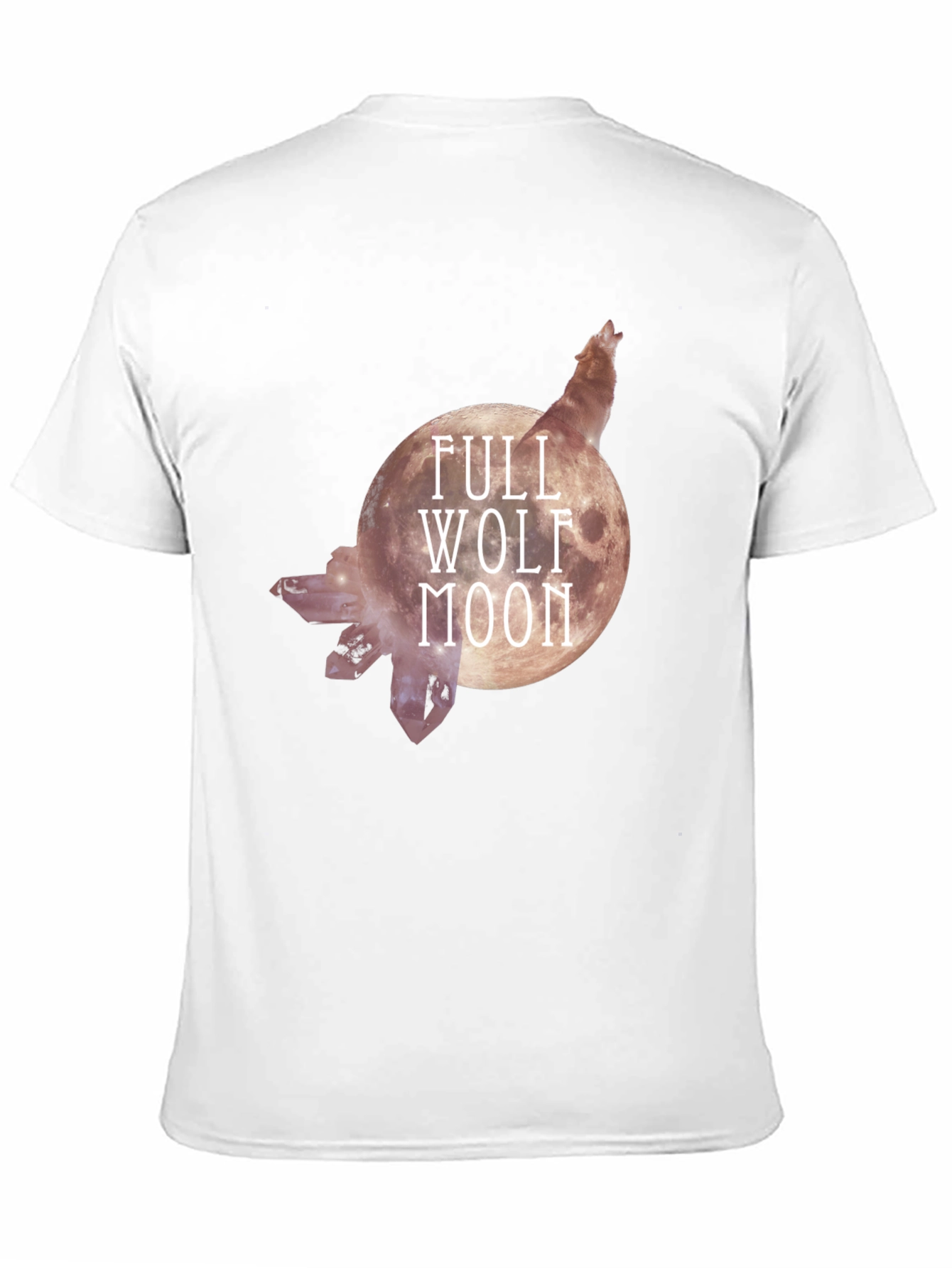 Black Full Wolf Moon Graphic Tee - Black Cotton Blend view 11