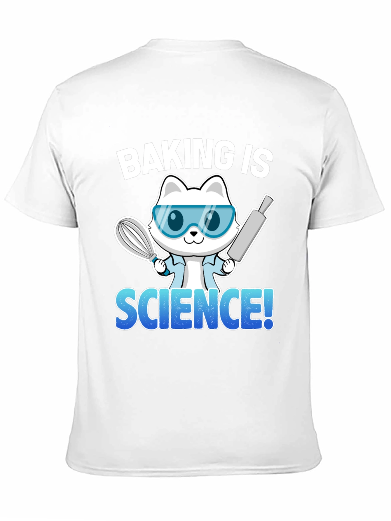 Black Baking is Science T-Shirt, Chef Cat Tee view 11