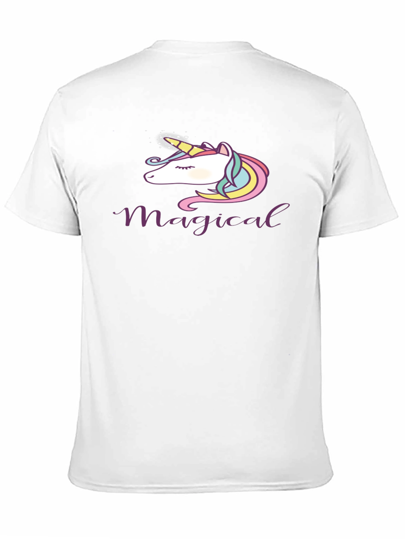 Black Magical Unicorn T-Shirt - Soft Cotton Blend, Black view 11