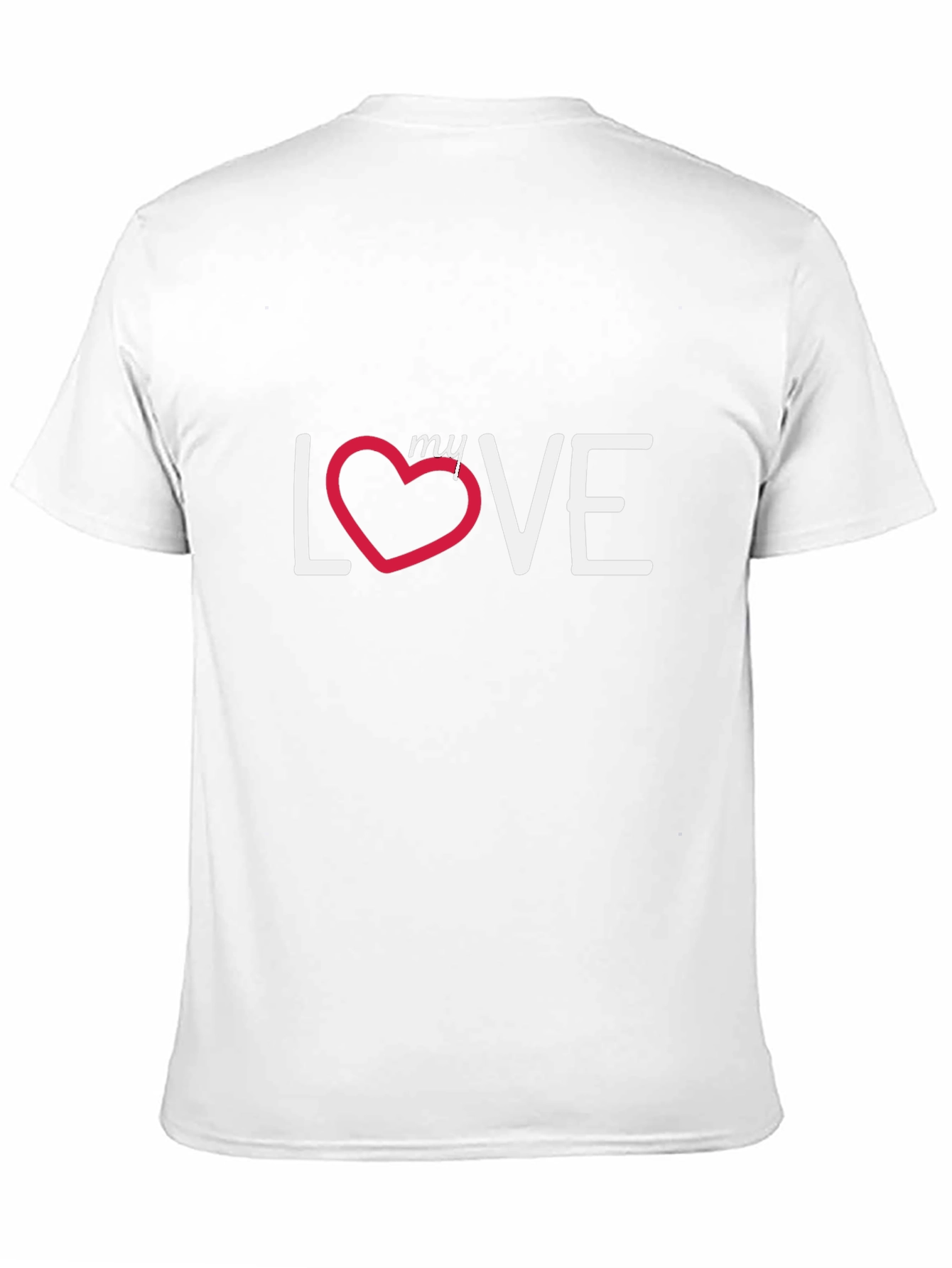 Black My Love T-Shirt - Black Cotton Casual Tee view 11