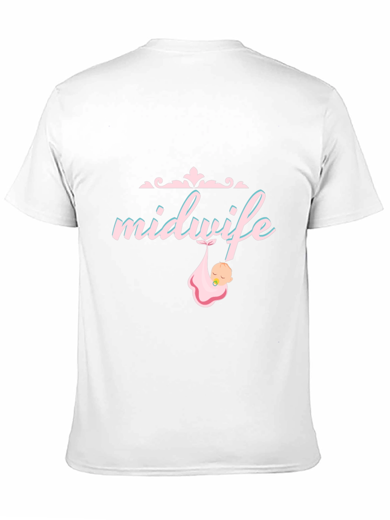 Black Midwife T-Shirt - Cute Baby Graphic Tee view 11