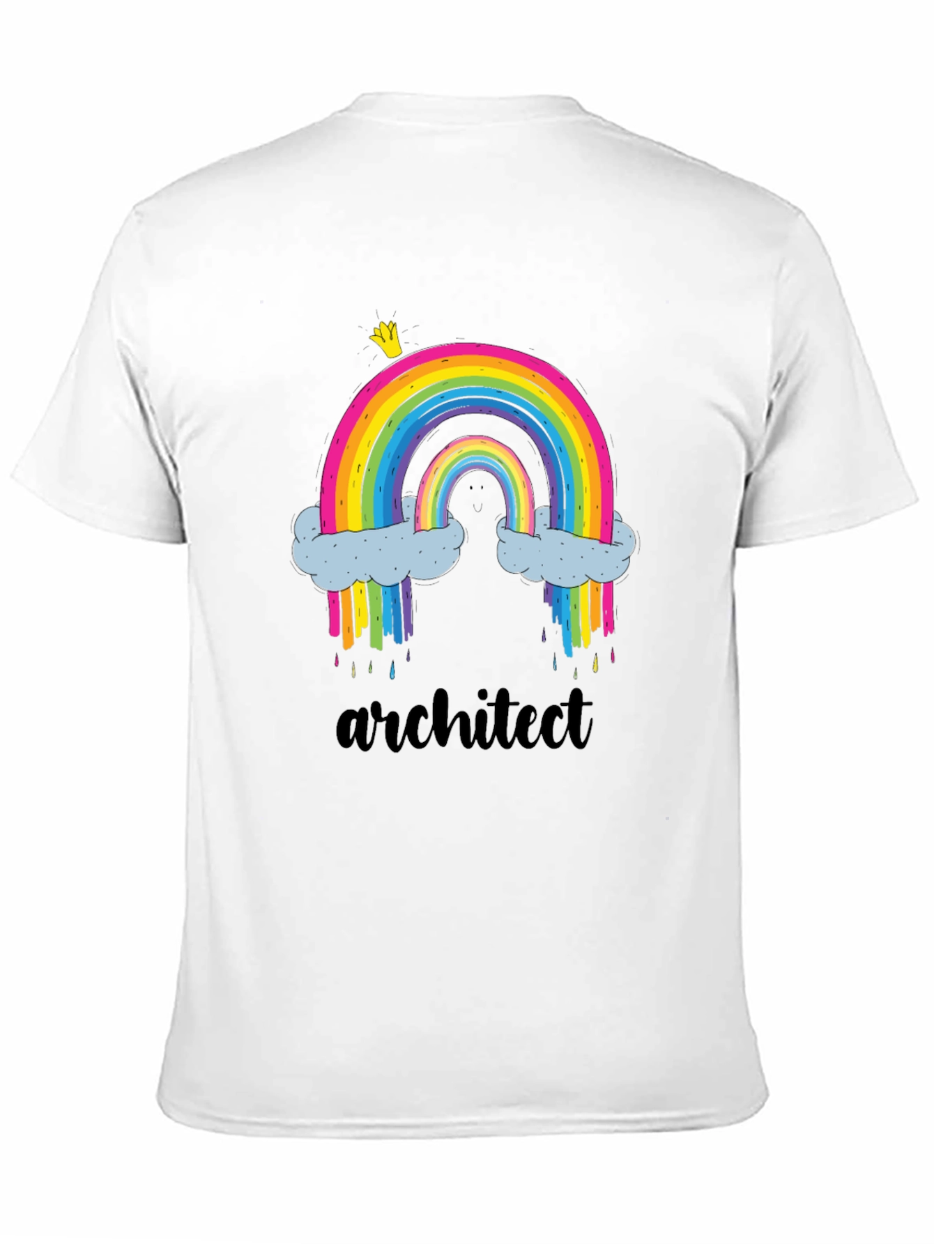 Black Rainbow Architect Graphic Tee - Quirky & Colorful! view 11