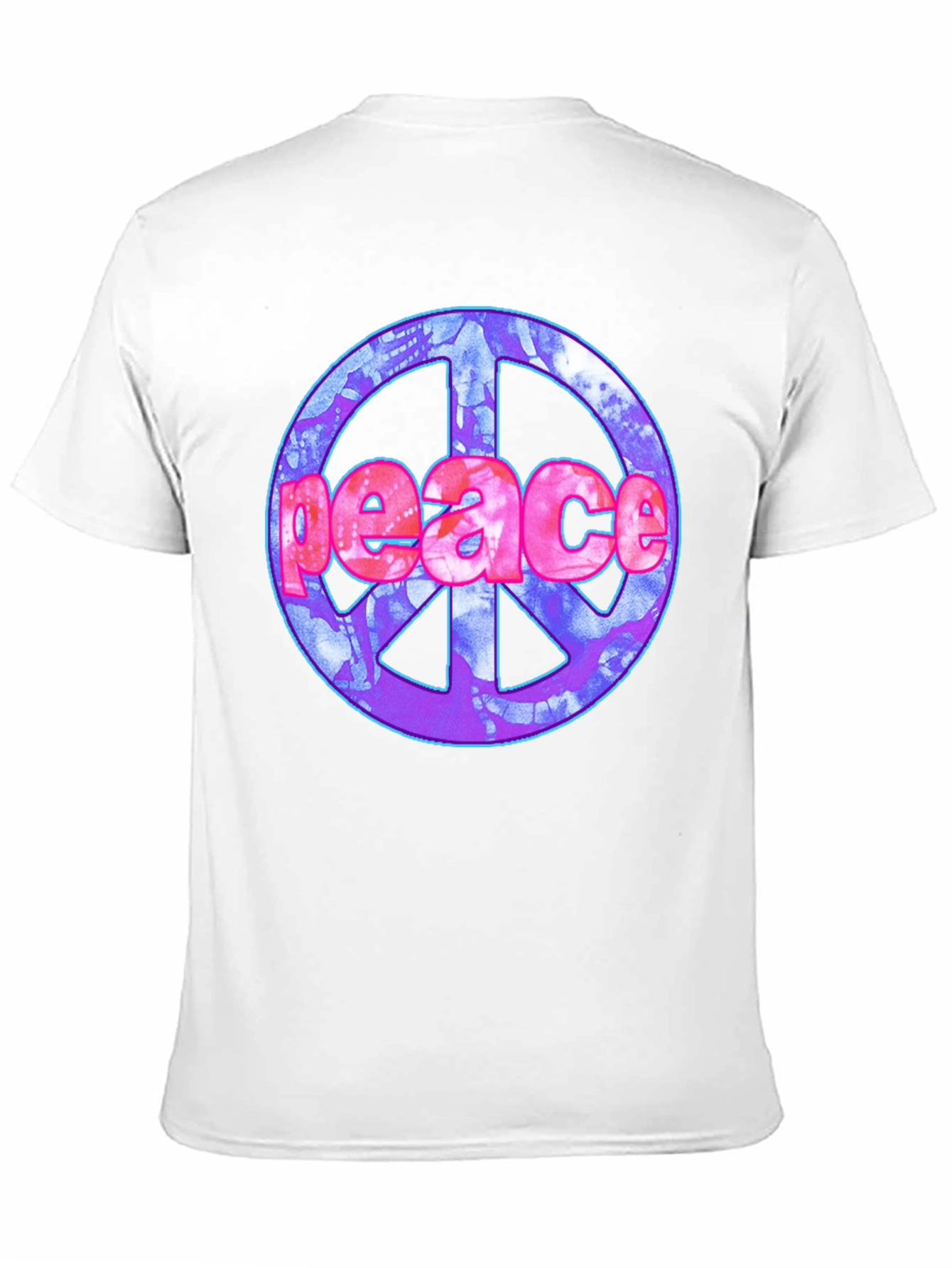 Black Peace Sign Graphic T-Shirt - Black Cotton Blend view 11