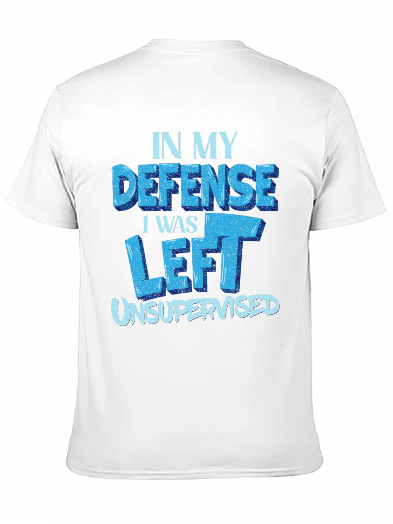 Black Funny 'In My Defense' Black T-Shirt view 11