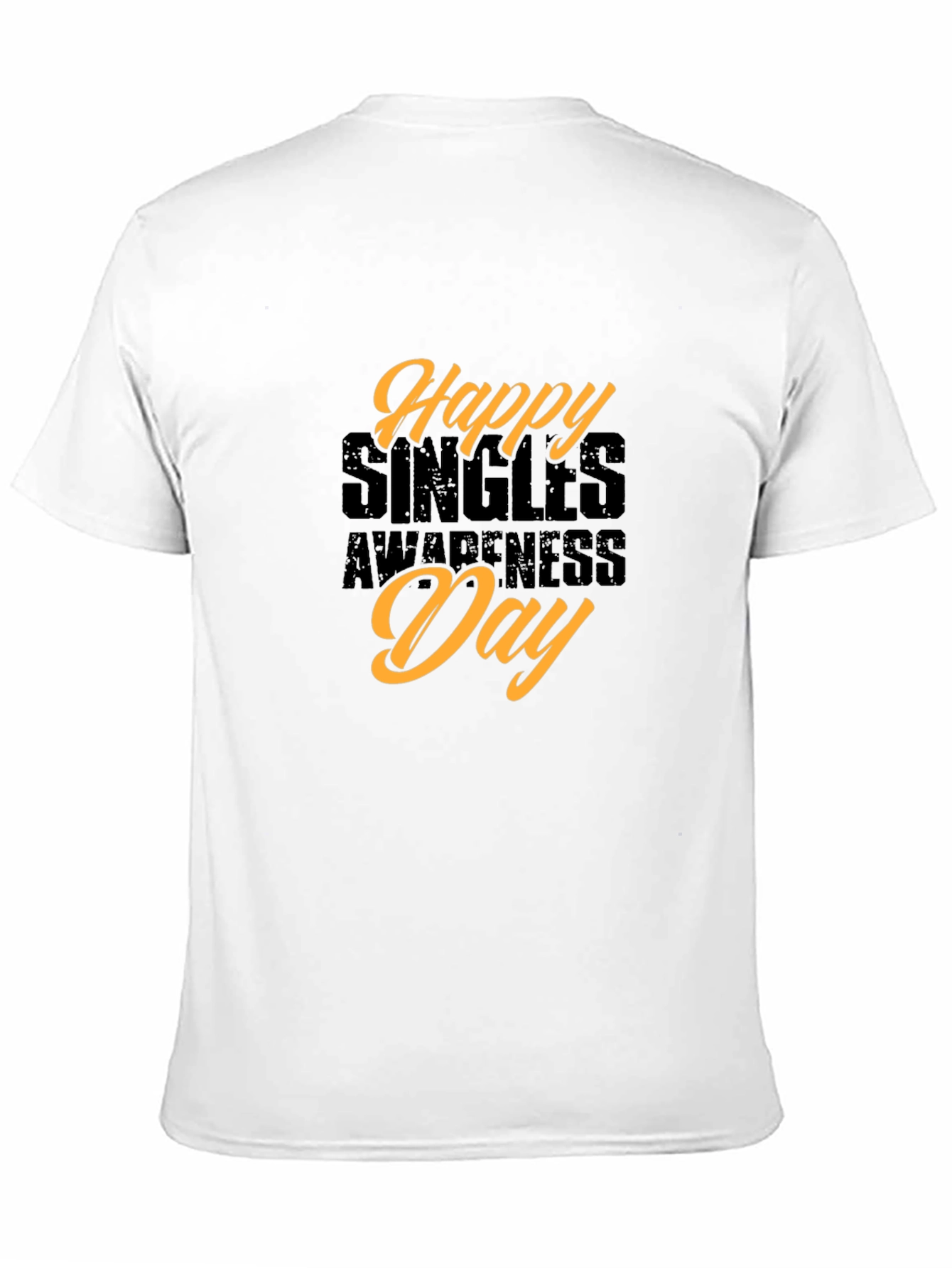 Black Happy Singles Awareness Day T-Shirt Black view 11