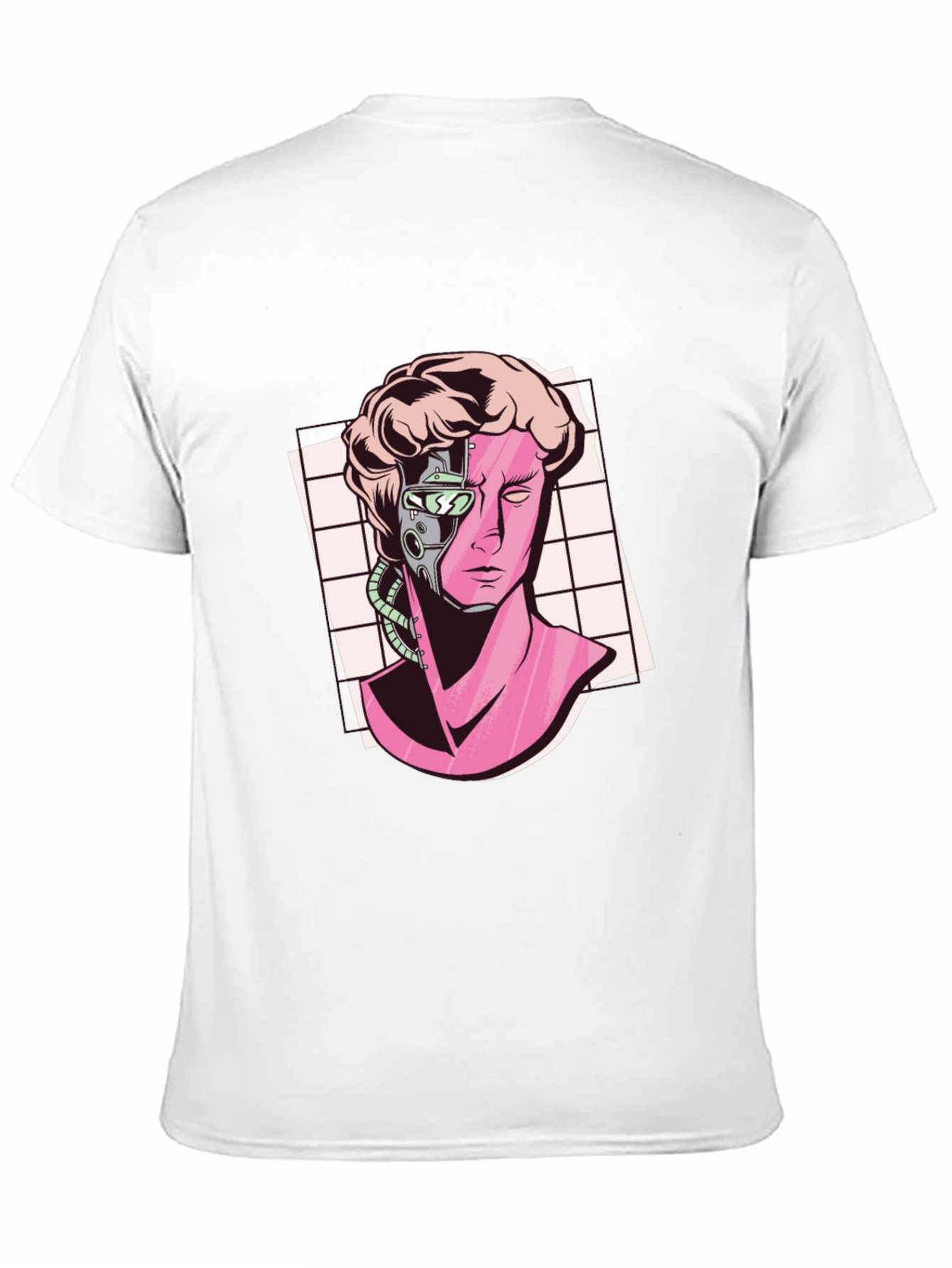 Black Cyberpunk Statue Graphic Tee - Modern Art view 11