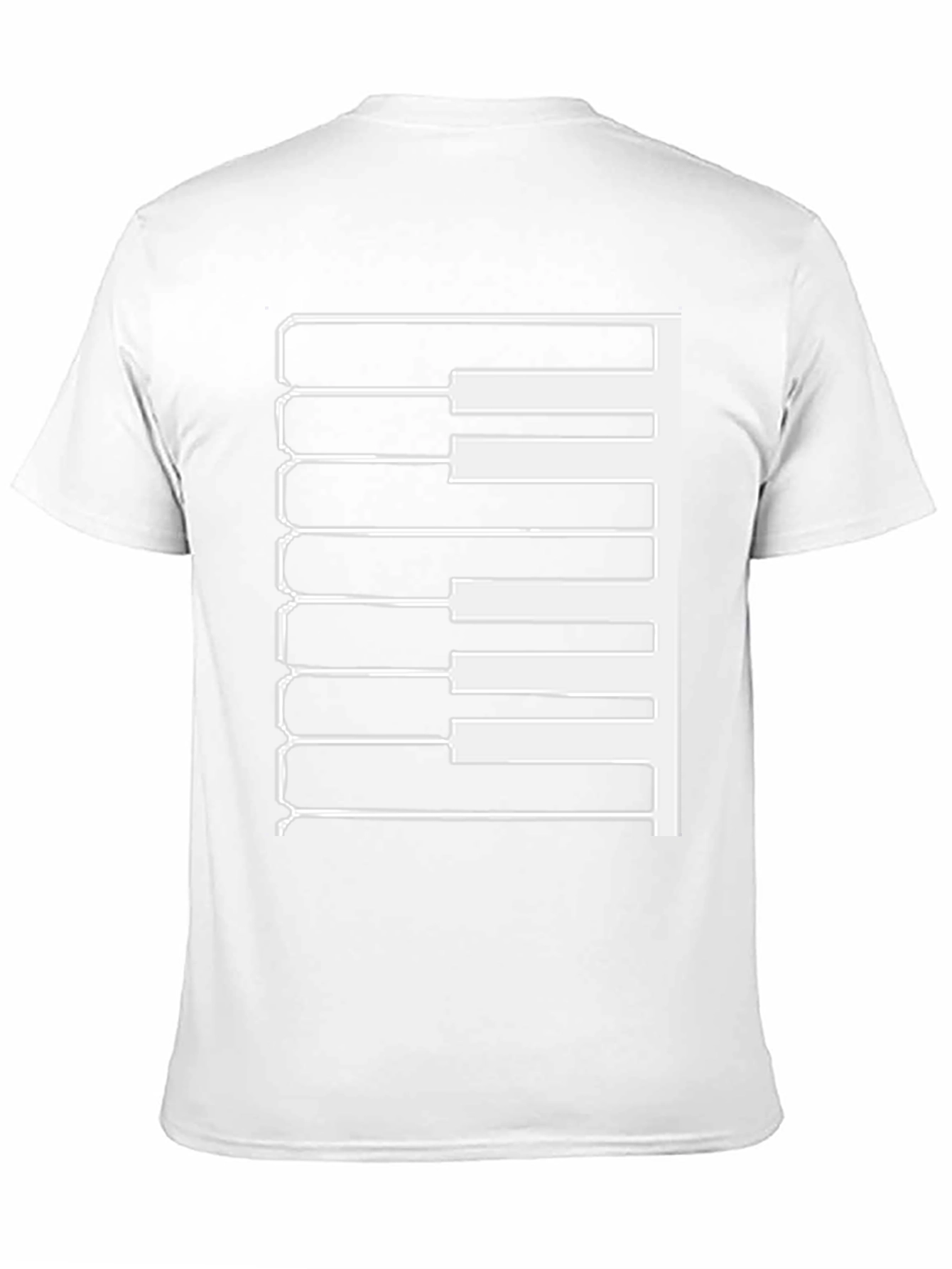Black Piano Keys Graphic T-Shirt - Black view 11