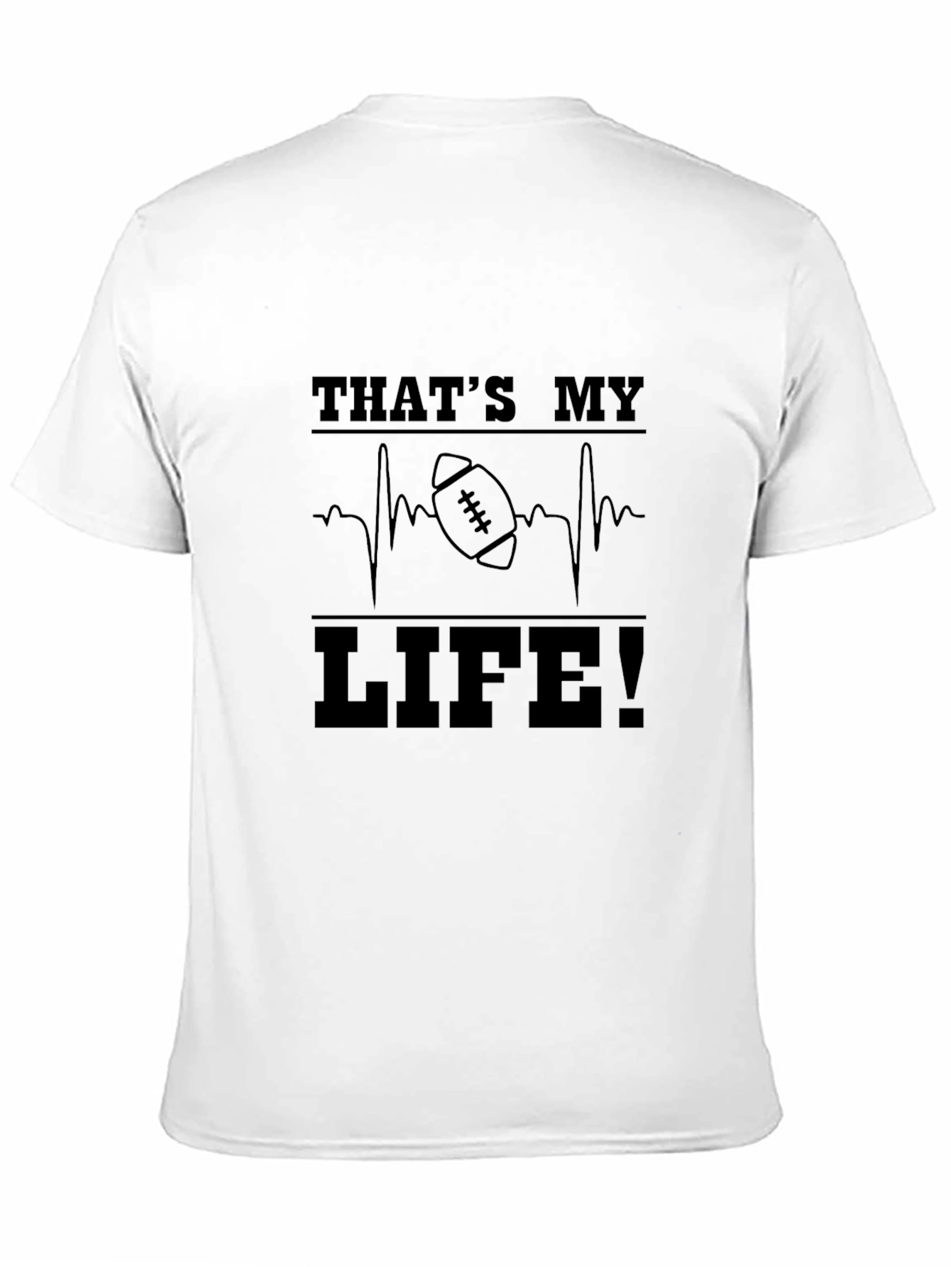 Black That's My Life Football T-Shirt view 11